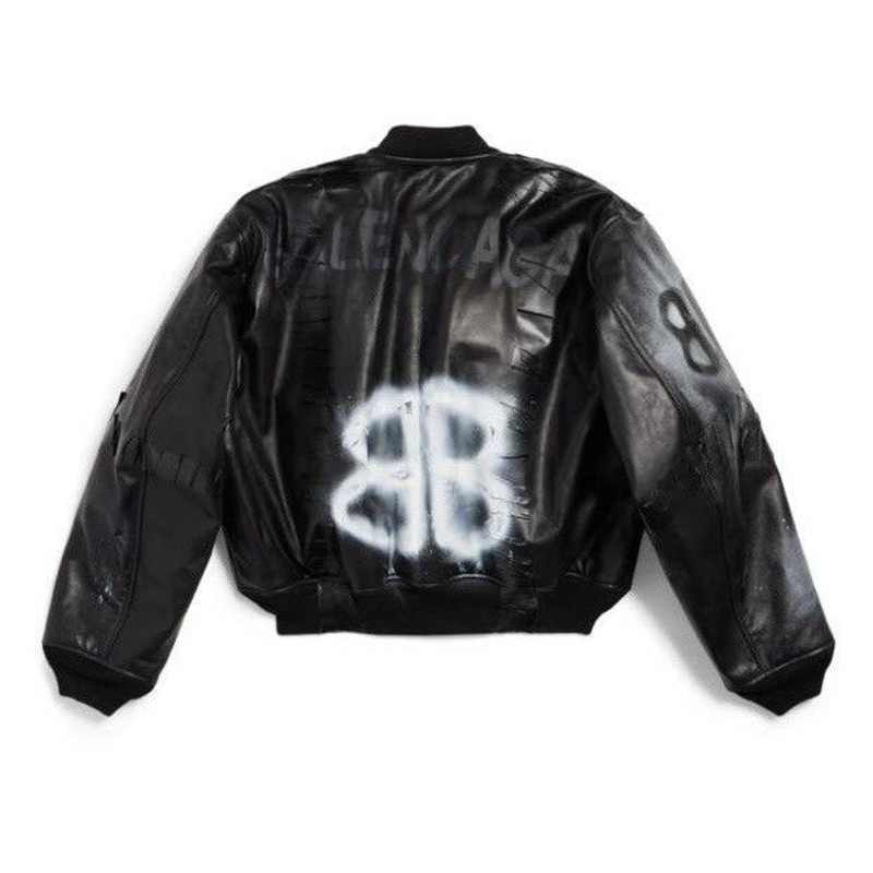 Balenciaga Oversized Leather Bomber - 1