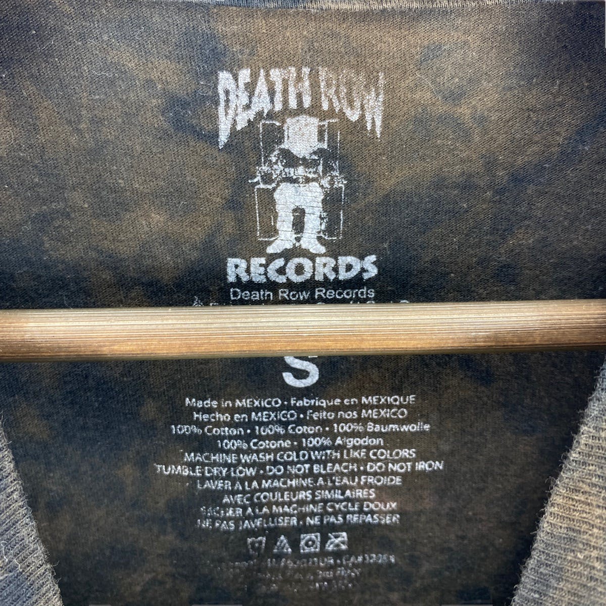 Death Row Records Acid Wash Embroidery T Shirt - 6