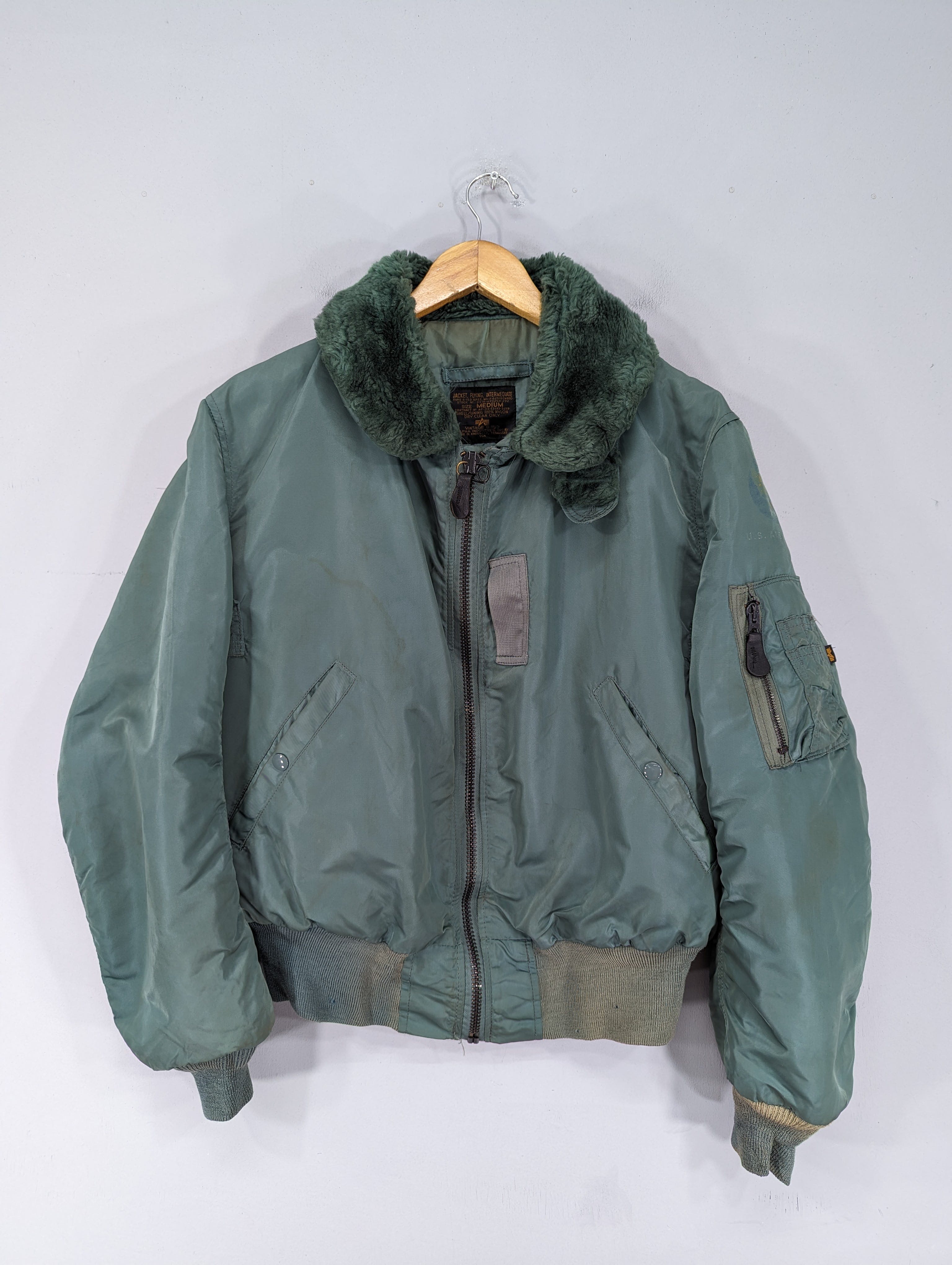 Vintage Alpha Industries Type B-15D Sherpa Distressed Jacket