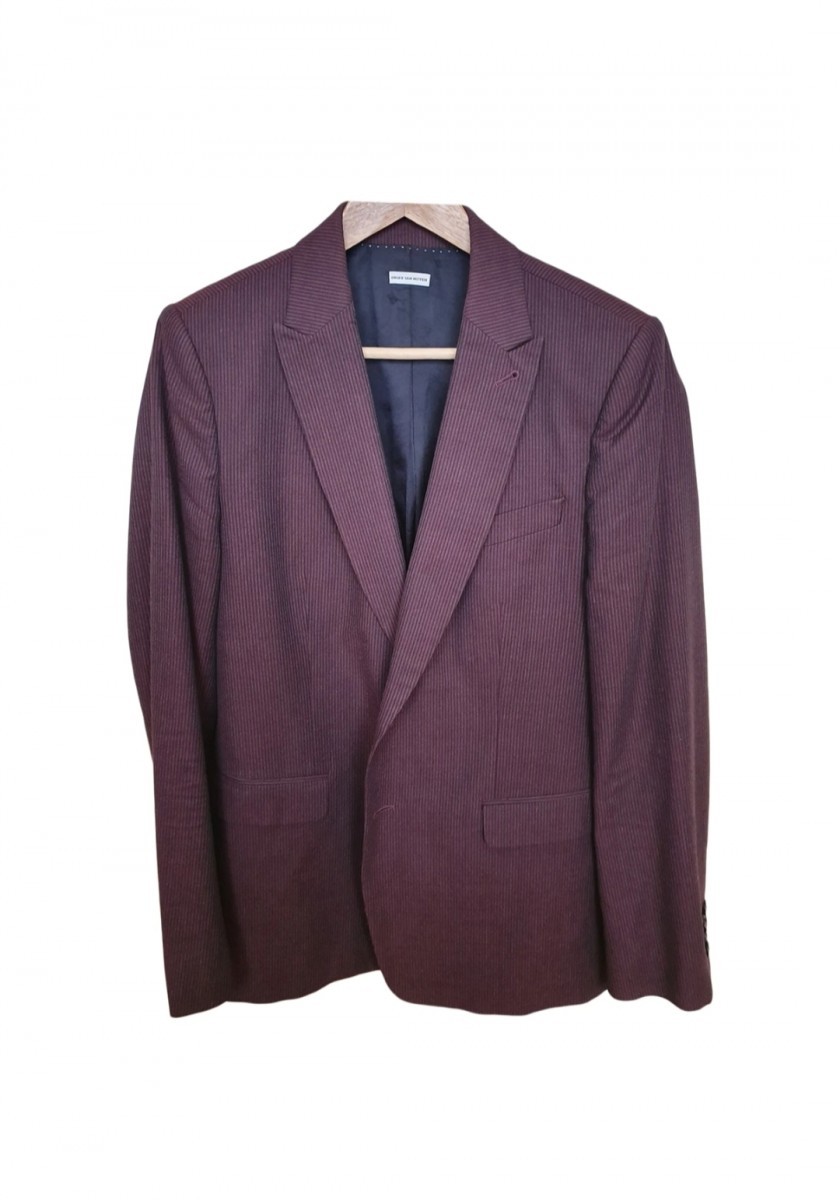 dries van noten aubergine blazer - 1