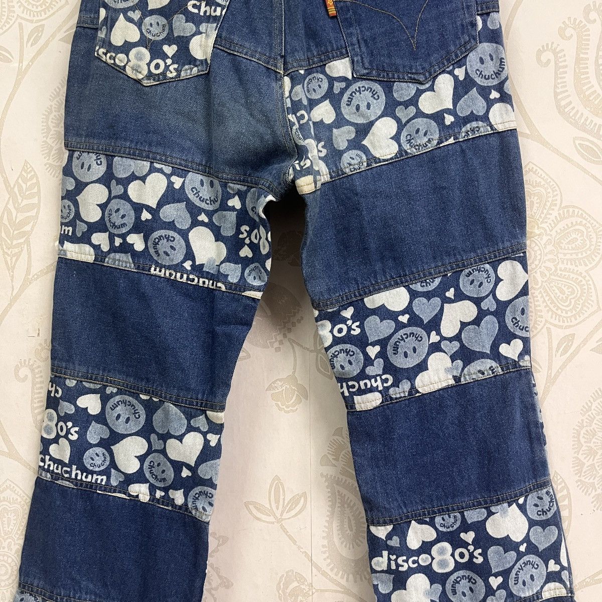 Vintage - Hysteric Flared Chuchum Full Printed Patches Denim Jeans - 15