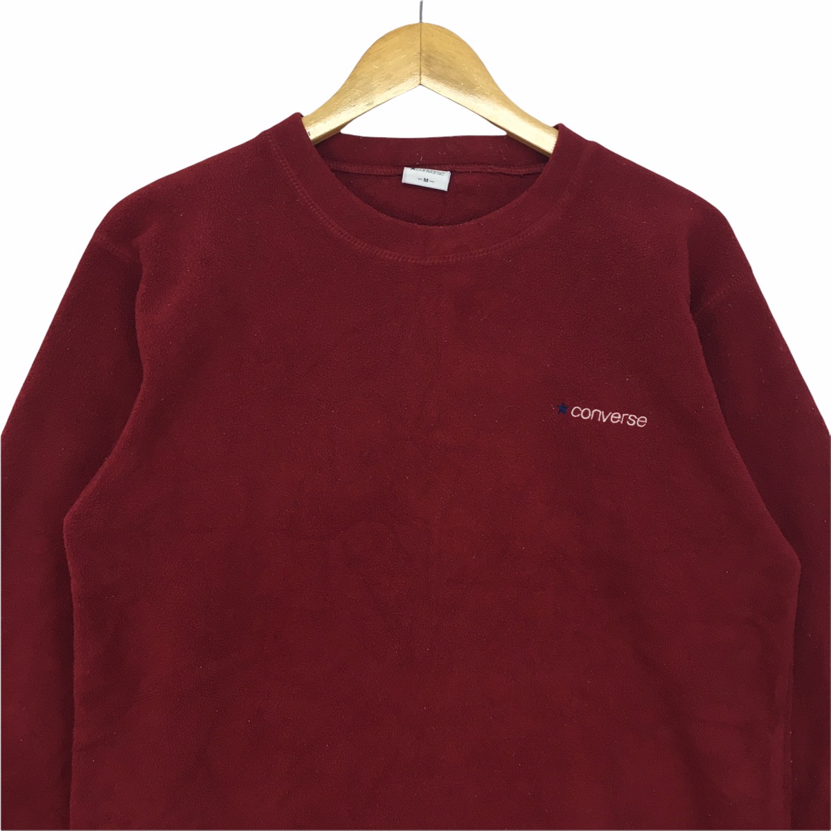 Vtg CONVERSE USA Jack Purcell Red Fleece Sweatshirt Sweater - 2