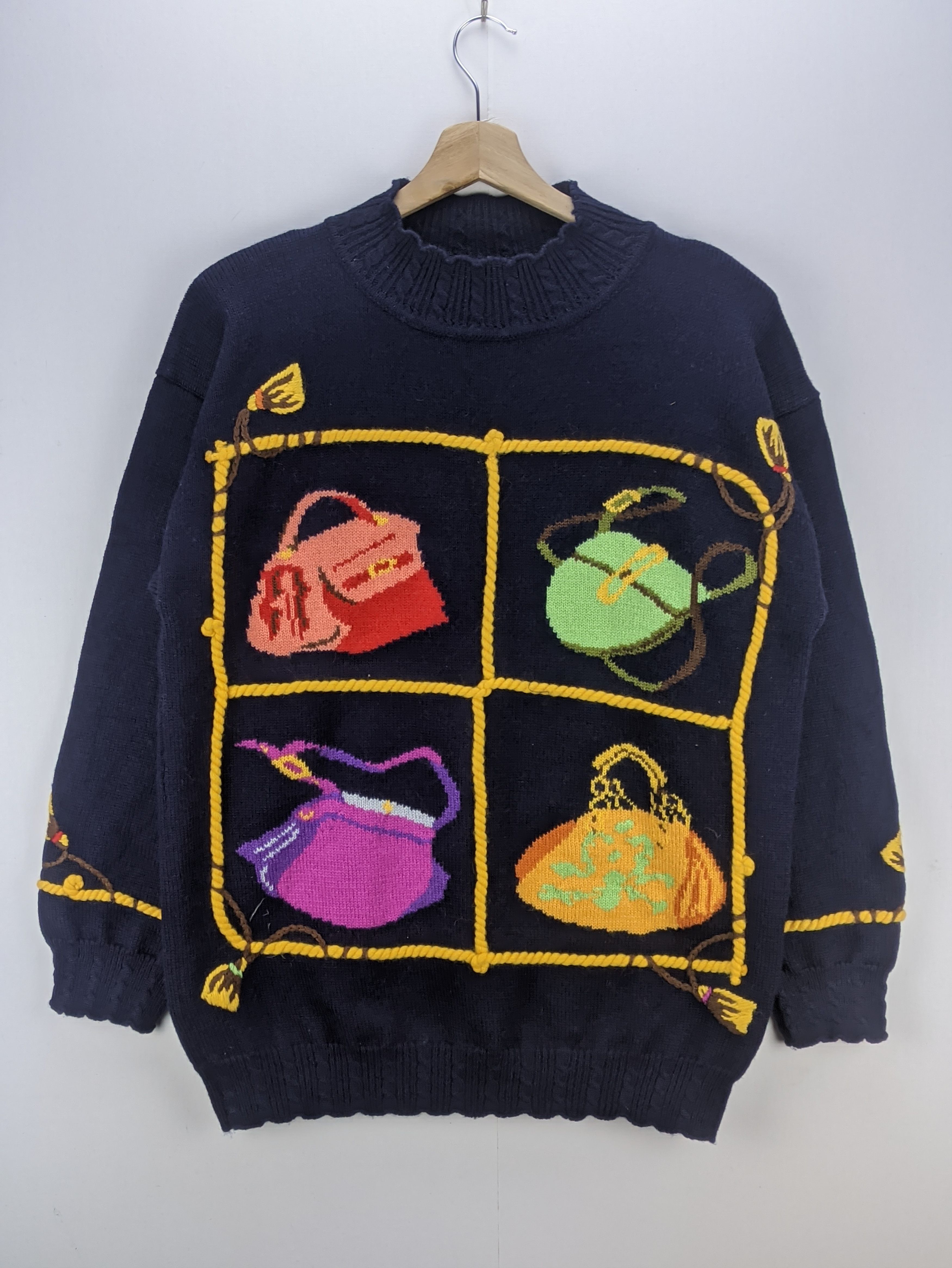 Steals🔥Vintage Knit Sweater Embroidery by N International - 1