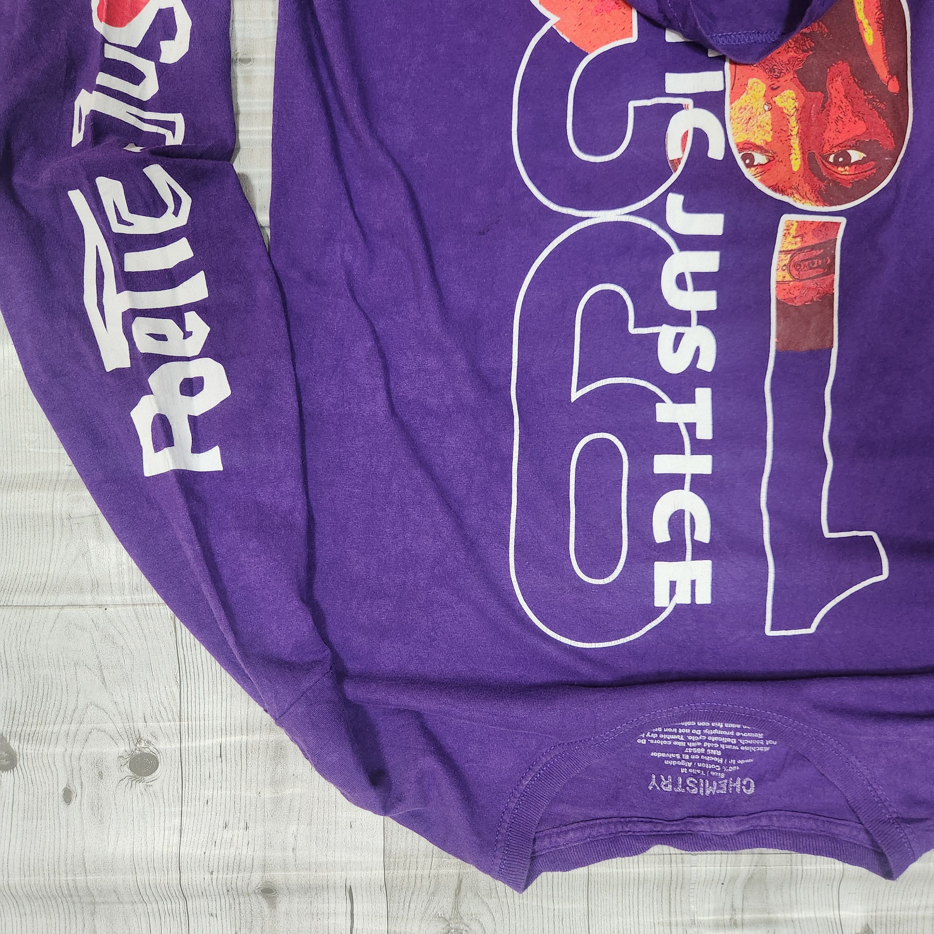 Rare - Tupac Shakur Poetic Justice 1993 Purple Long Sleeves - 12