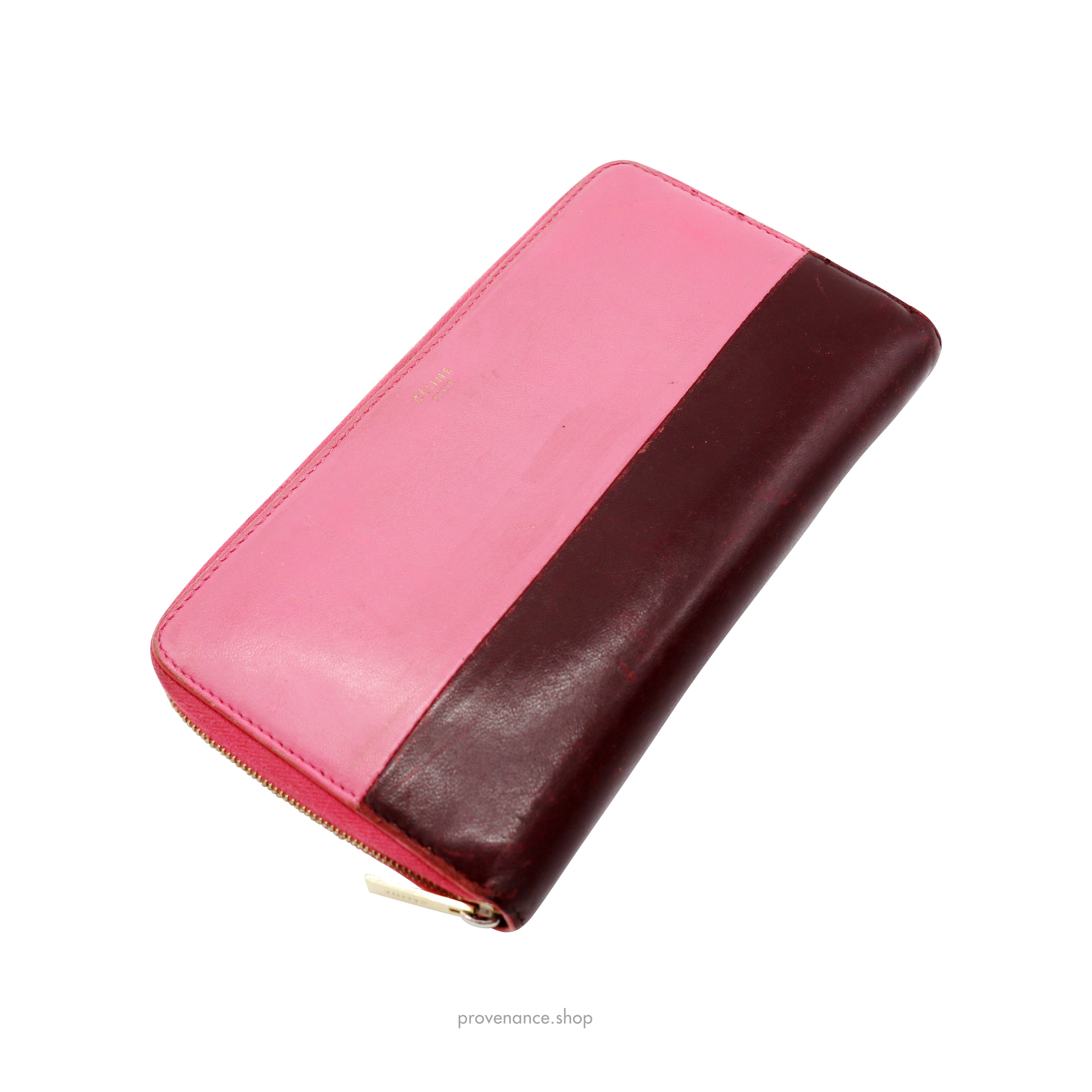 Celine Multifunction Zip Wallet - Pink/Burgundy - 3