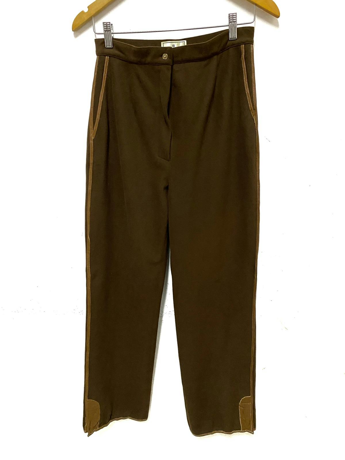 Vintage FENDI Nylon Spandex Leather Lining Casual Pants - 1