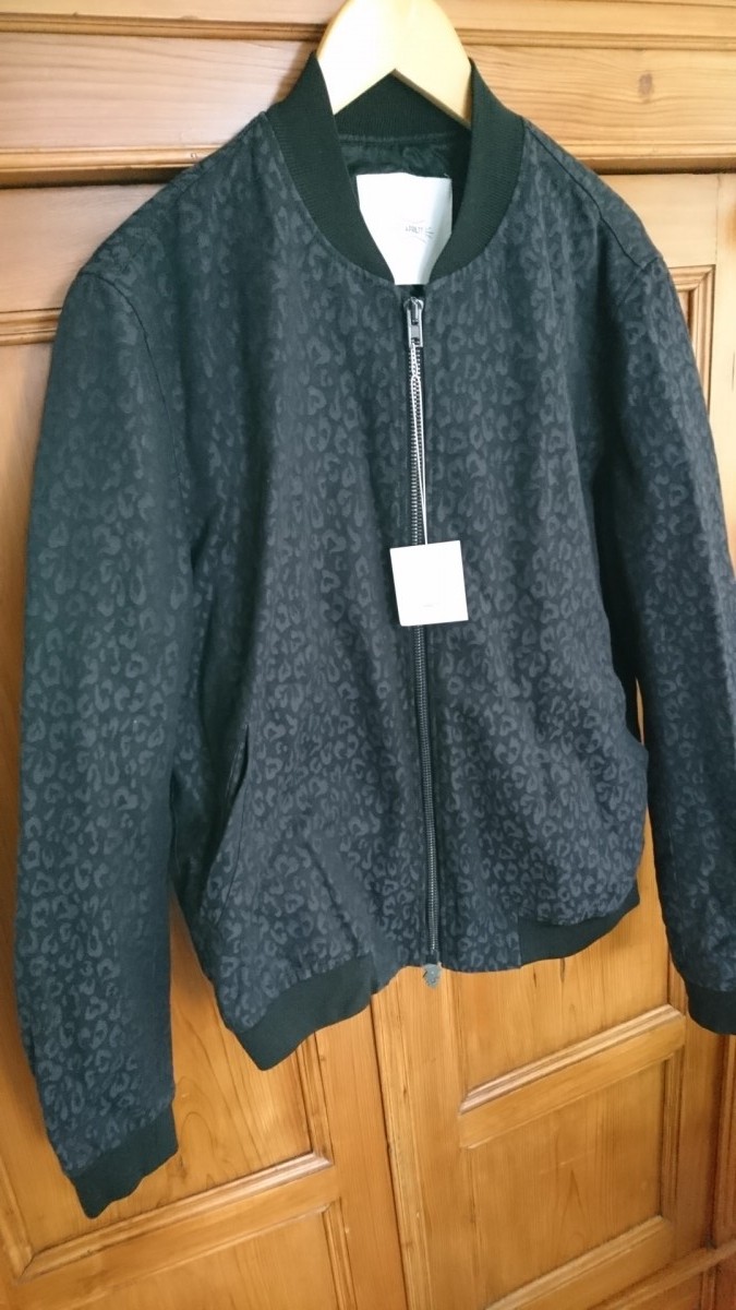 April 77 - Rare Leo Animal Leopard Blue Navy Bomber Jacket - 6