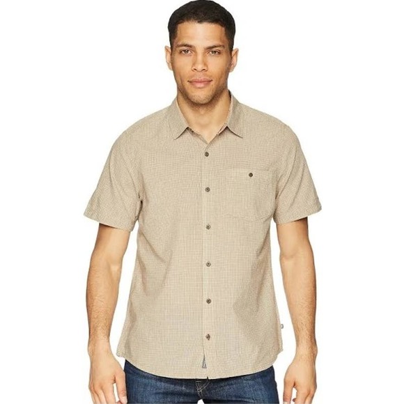 Toad&Co - Toad & Co Men's Honey Brown Organic Cotton Airbrush Levee SS Shirt XL - 1