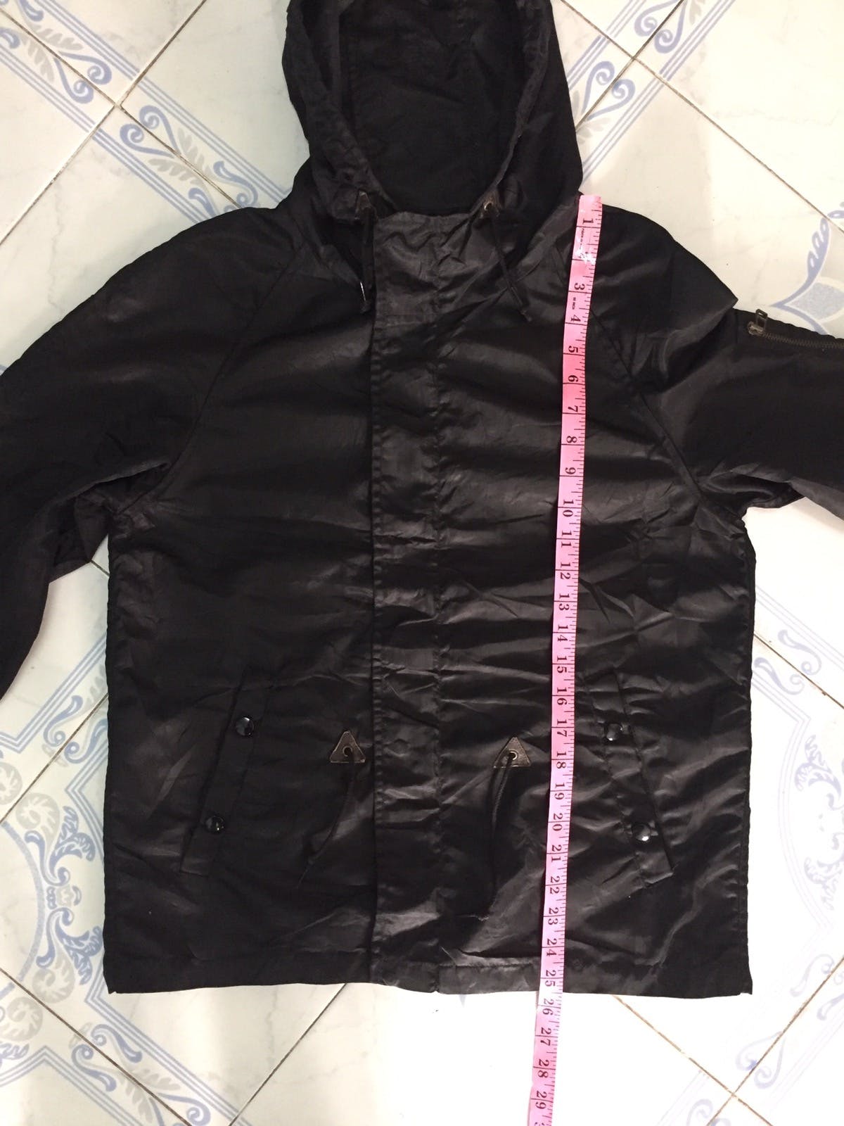 Nylon Schott combat type jacket cap hoodie - 24