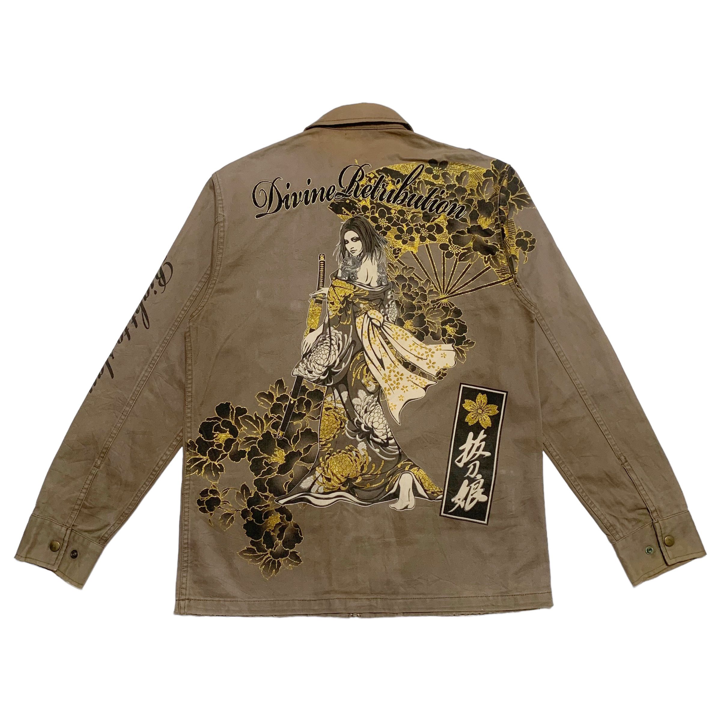 Japanese Brand - Divine Retribution Geisha Big Print Jacket - 1