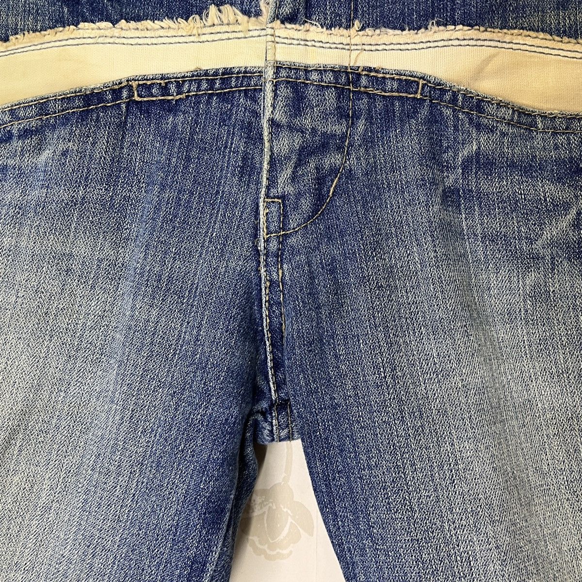 Ripped Three Stones Throw Denim Jeans Avant Garde Pockets - 16