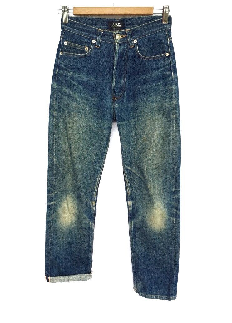 APC Paris Stone Wash Red Selvage Distressed Denim - 1