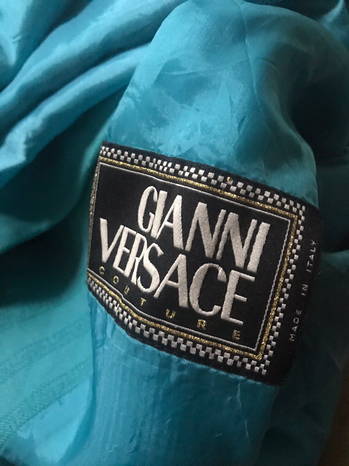 Rare Versace Pinstripe Monogram Coat - 11
