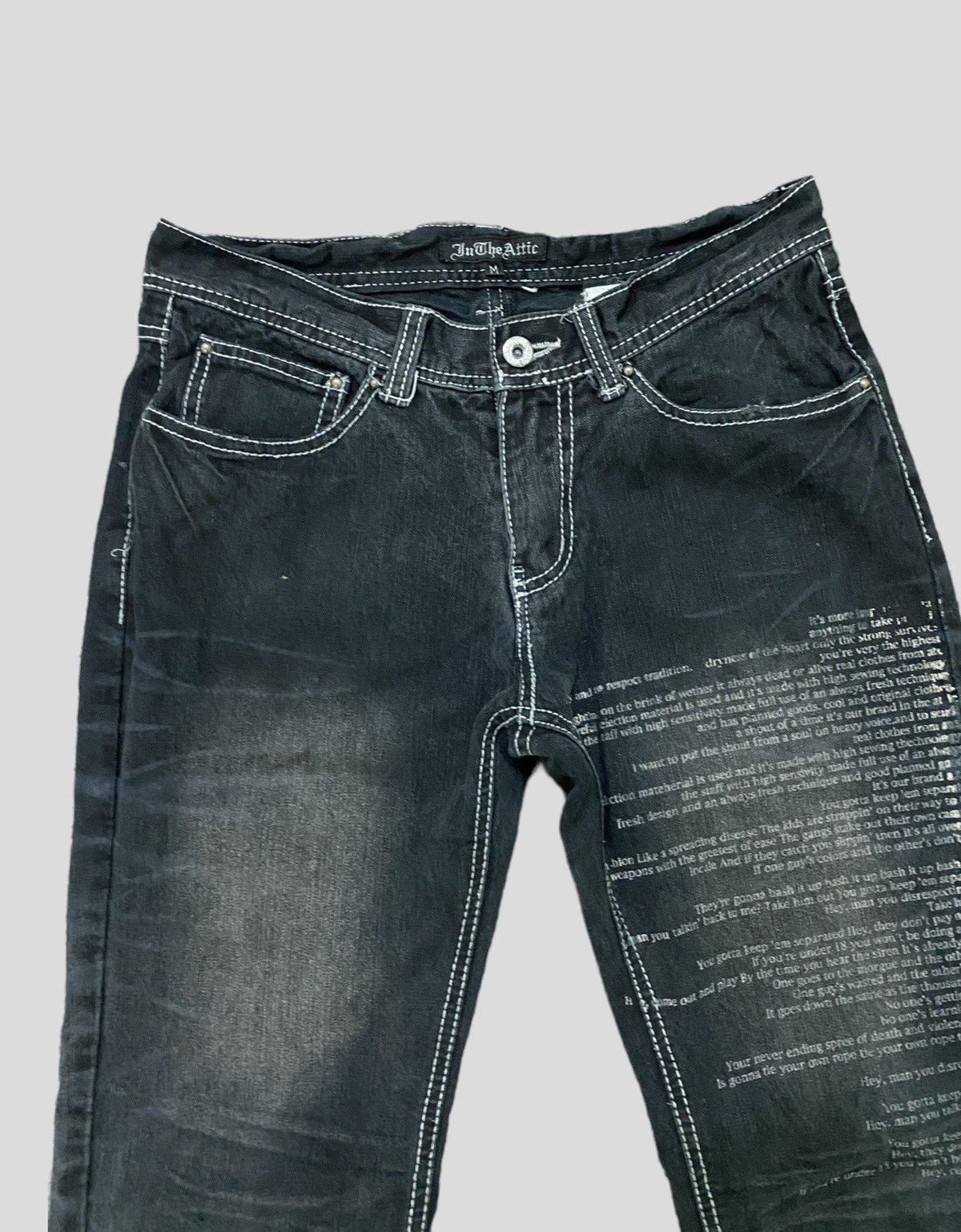 90S POPULAR IN THE ATTIC POEM DISTRESSED DENIM JEANS S37 - 6