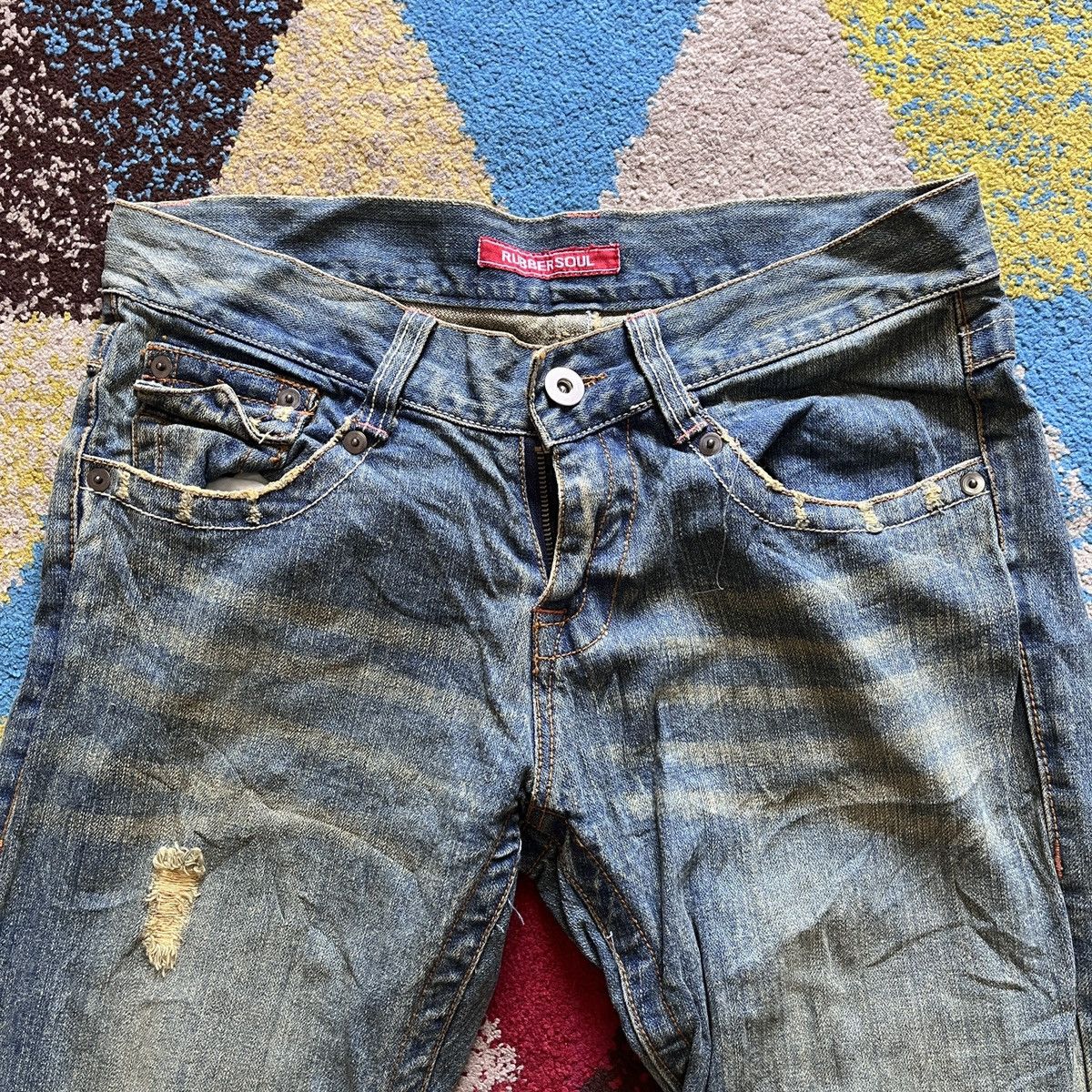 Vintage - Flare OXS Rubber Soul Mud Wash Classic Boot Cut Denim Jeans - 5