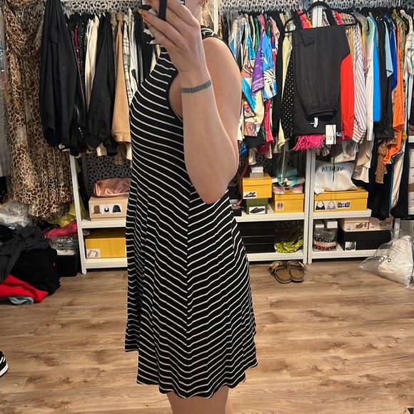 Vintage Havana Thin Stripe Ribbed Dress - 7