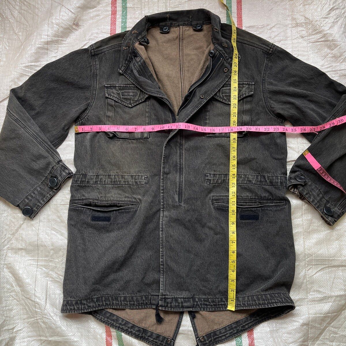 Denim Tactical Jacket PPFM 4 Pockets Vintage Made In Japan - 4
