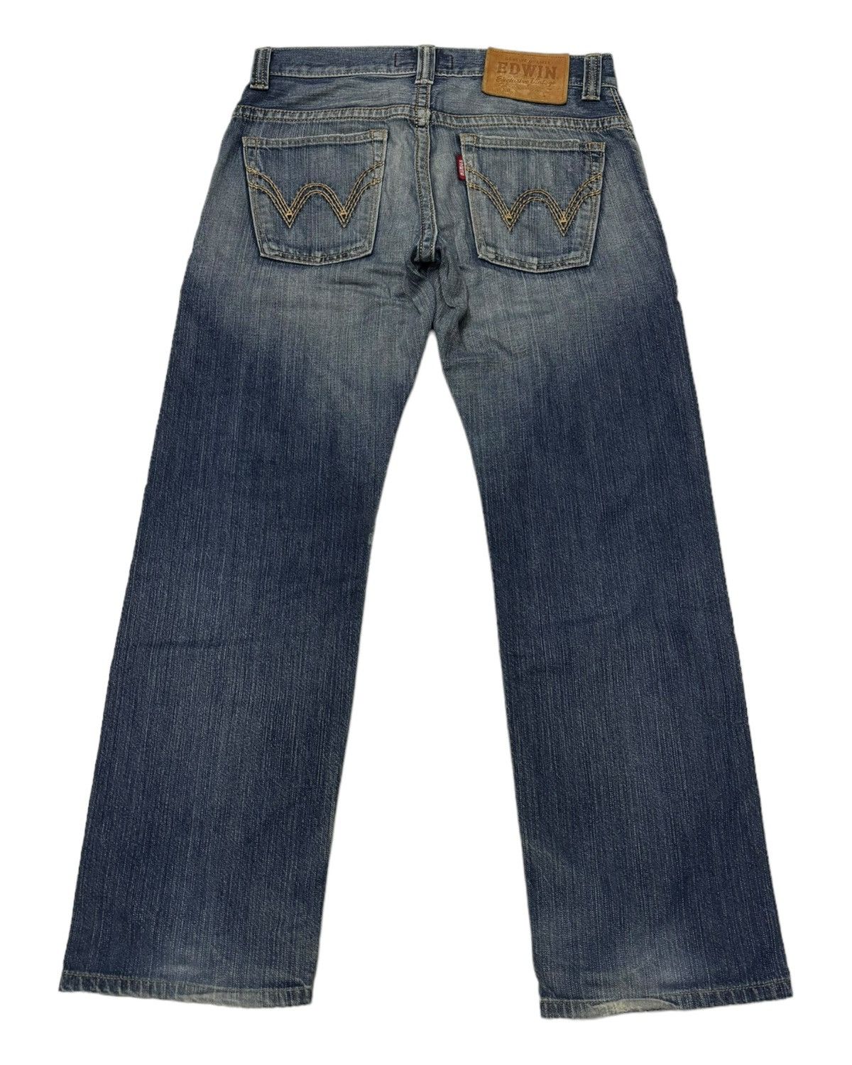 VINTAGE EDWIN XU DISTRESSED DENIM JEANS - 2