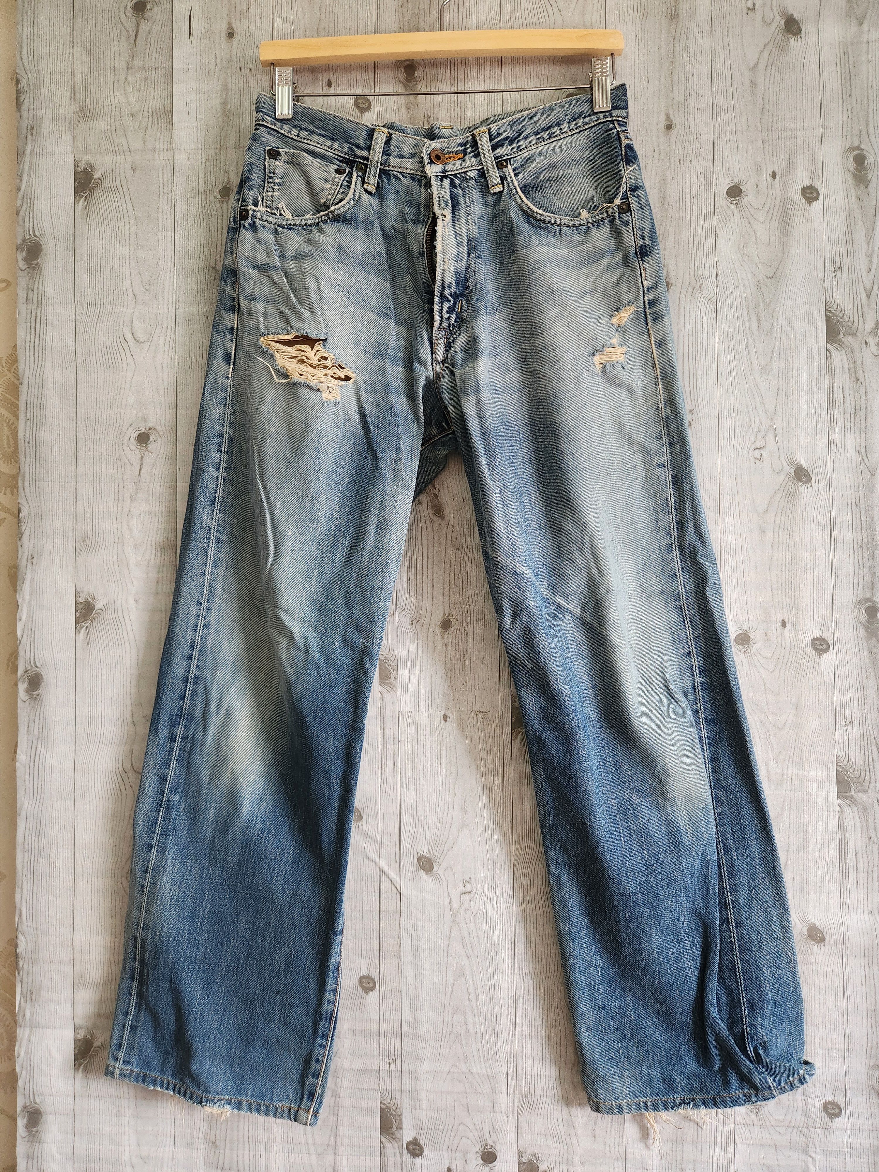 Vintage Distressed Edwin Redline Selvedge Jeans - 2