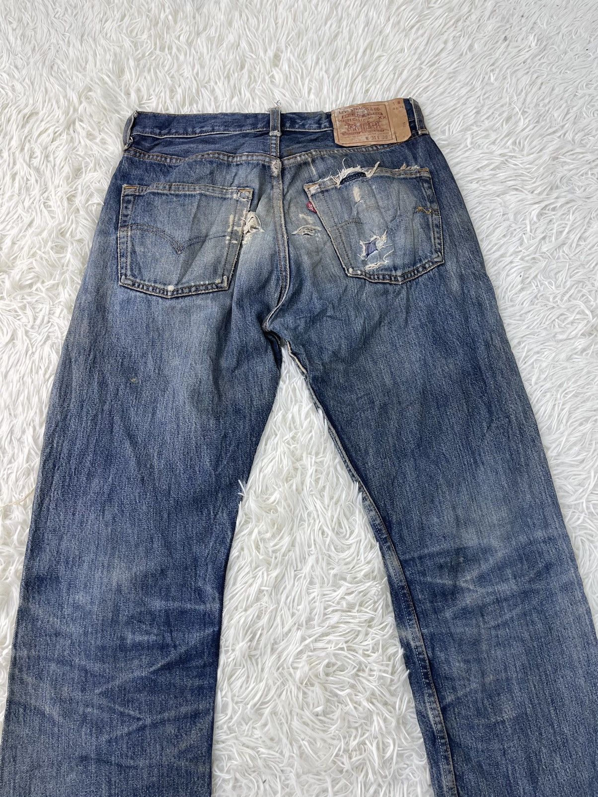 Vintage LEVI’S 501 Distressed Jeans Streetwear - 5