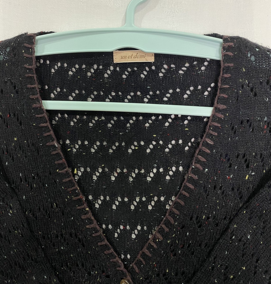 Cardigan - Un Et Demi Crocheted / Knitted Wool Blend - 10