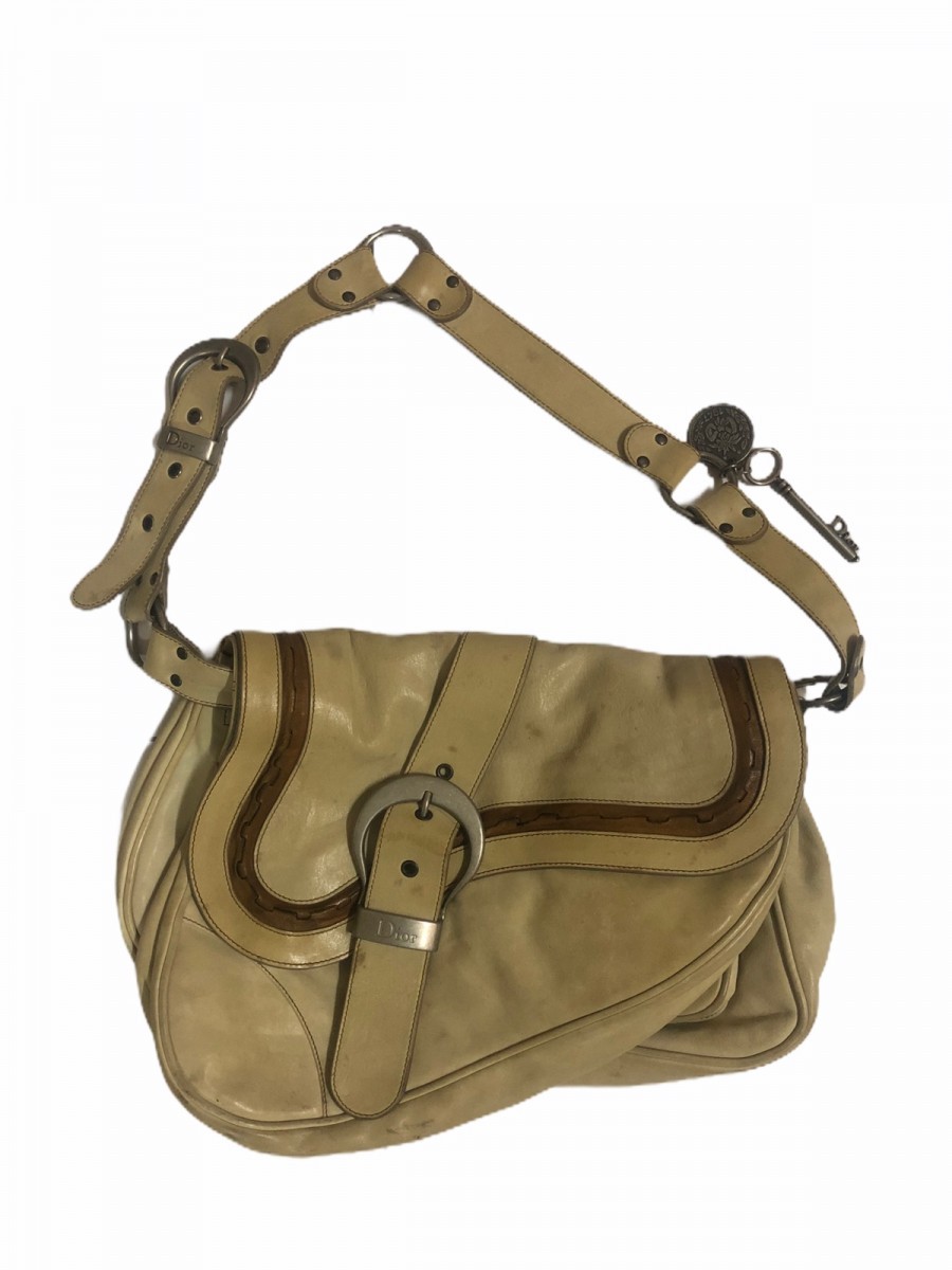 Vintage Collectible Item Gaucho Saddle Bag Beige colour - 1
