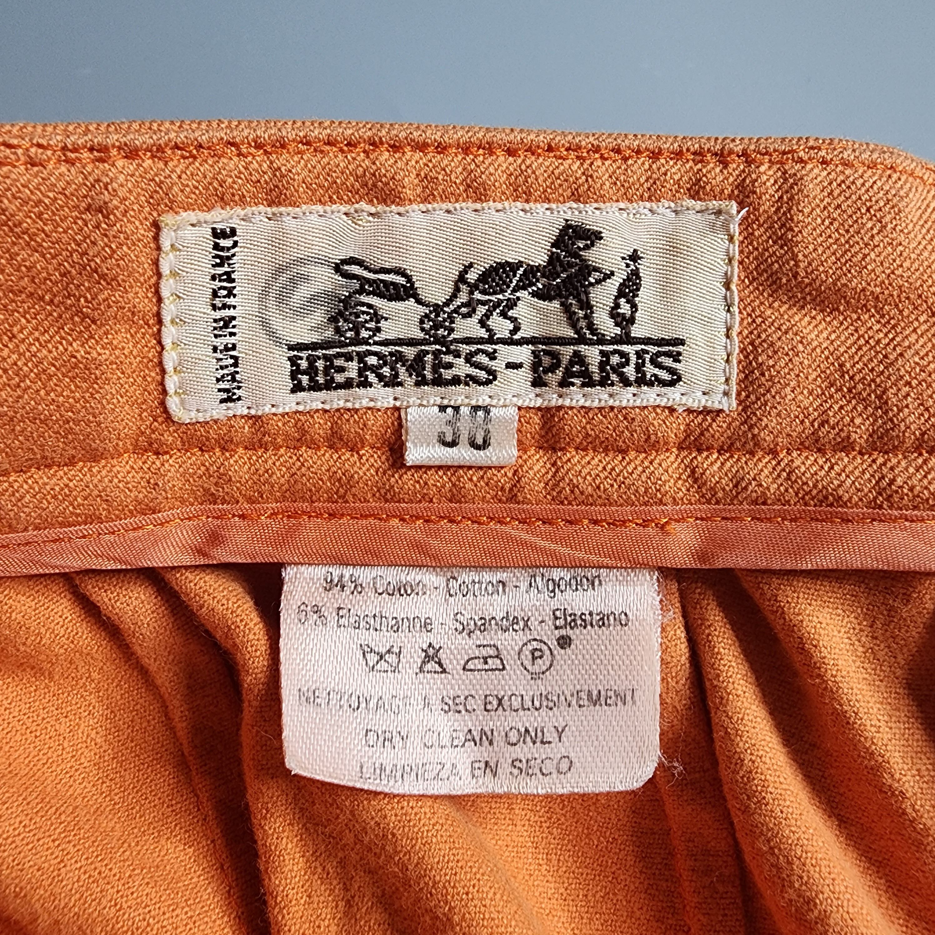 Hermes Paris - High Waist Straight Leg Trousers - 9