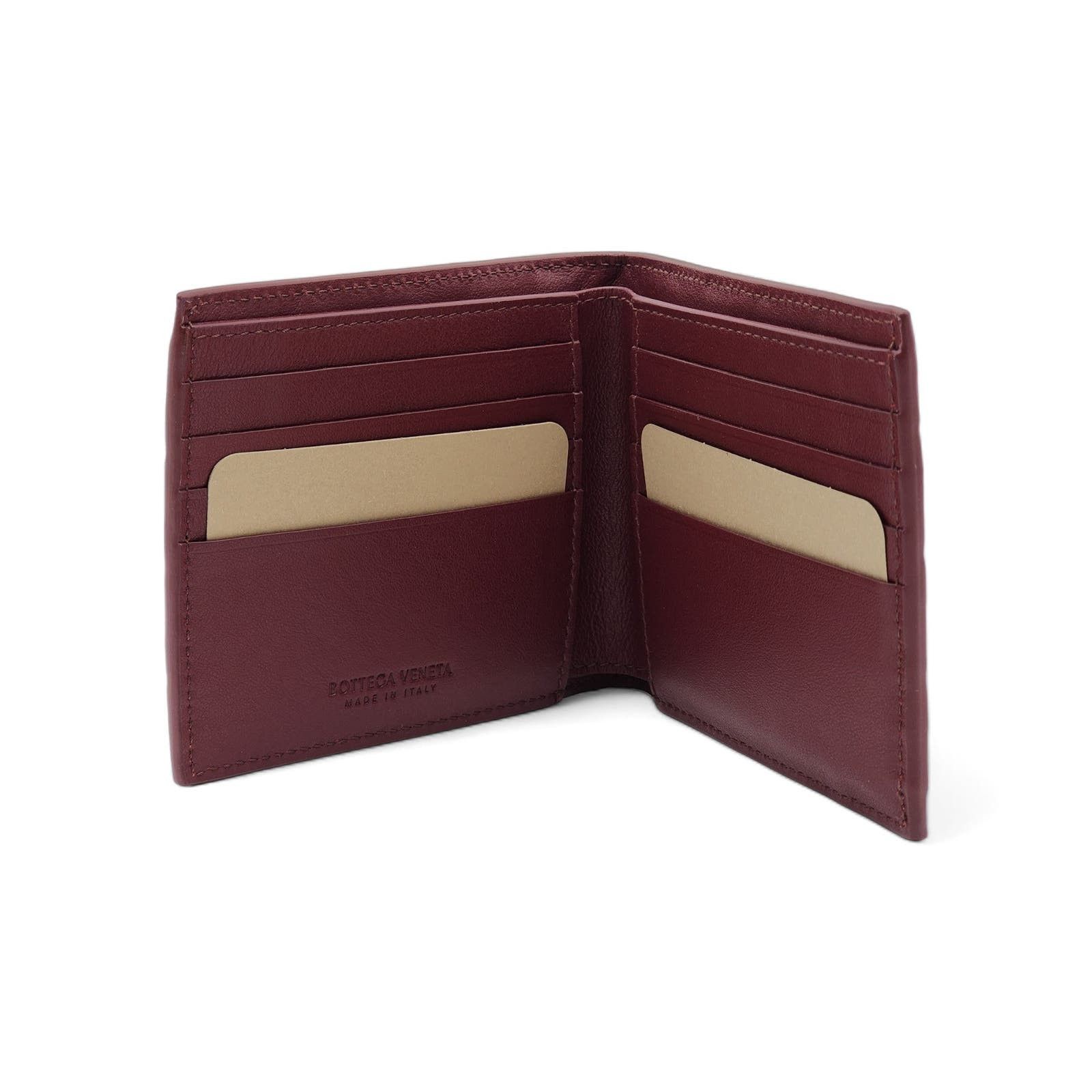 Bottega Veneta Nappa Maxi Intrecciato Bi-Fold Wallet Barolo - 3