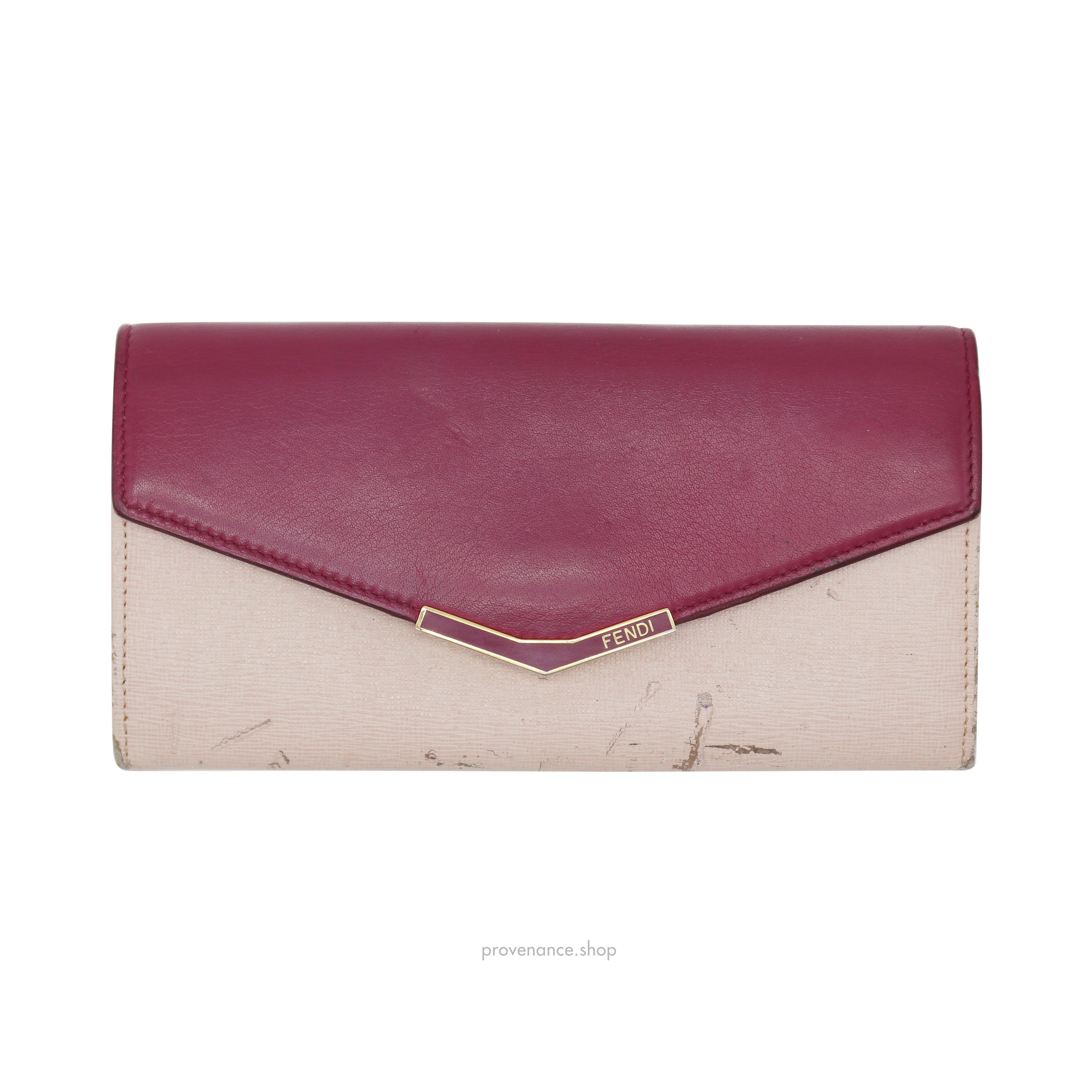 Fendi Long Wallet - Fuchsia Pink Leather - 2