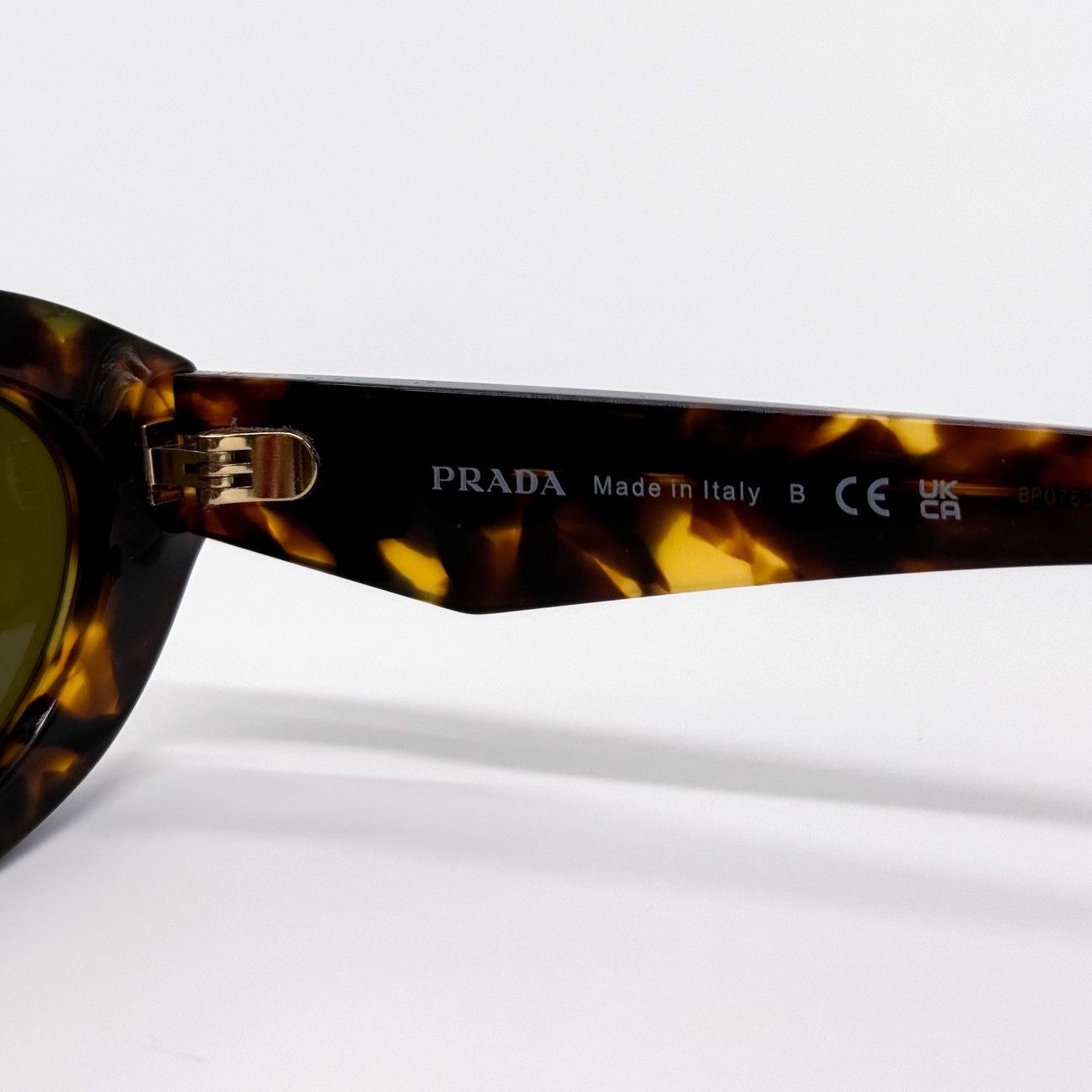 NEW PRADA SPR 26Z 14L09Z OVAL PR 26ZS WOMEN BROWN SUNGLASSES - 9