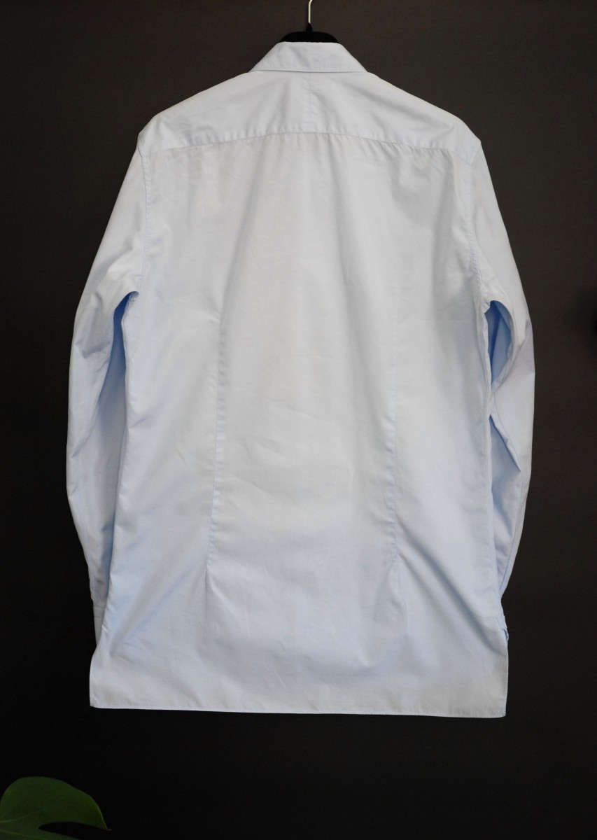 Light Blue Shirt With Alternative Buttoning - 2