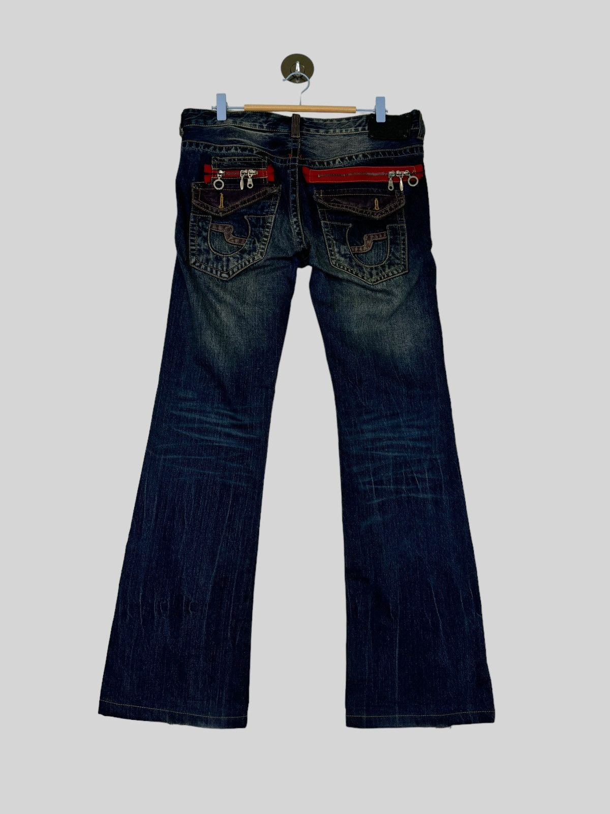 If Six Was Nine - Flare Zipper Pocket SEMANTIC DESIGN Boot Cut Denim - 1