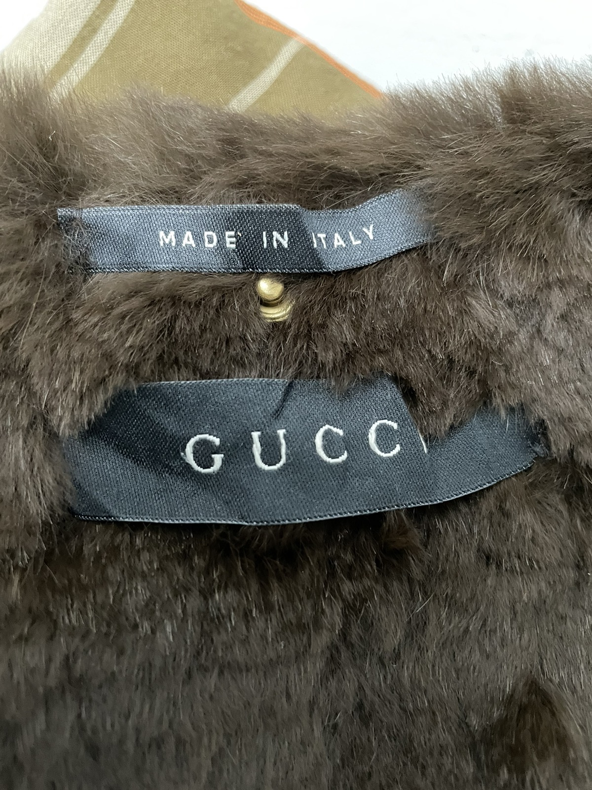 Gucci The Natural Lapin Fur Leather Vest Jackets Size 38 - 12
