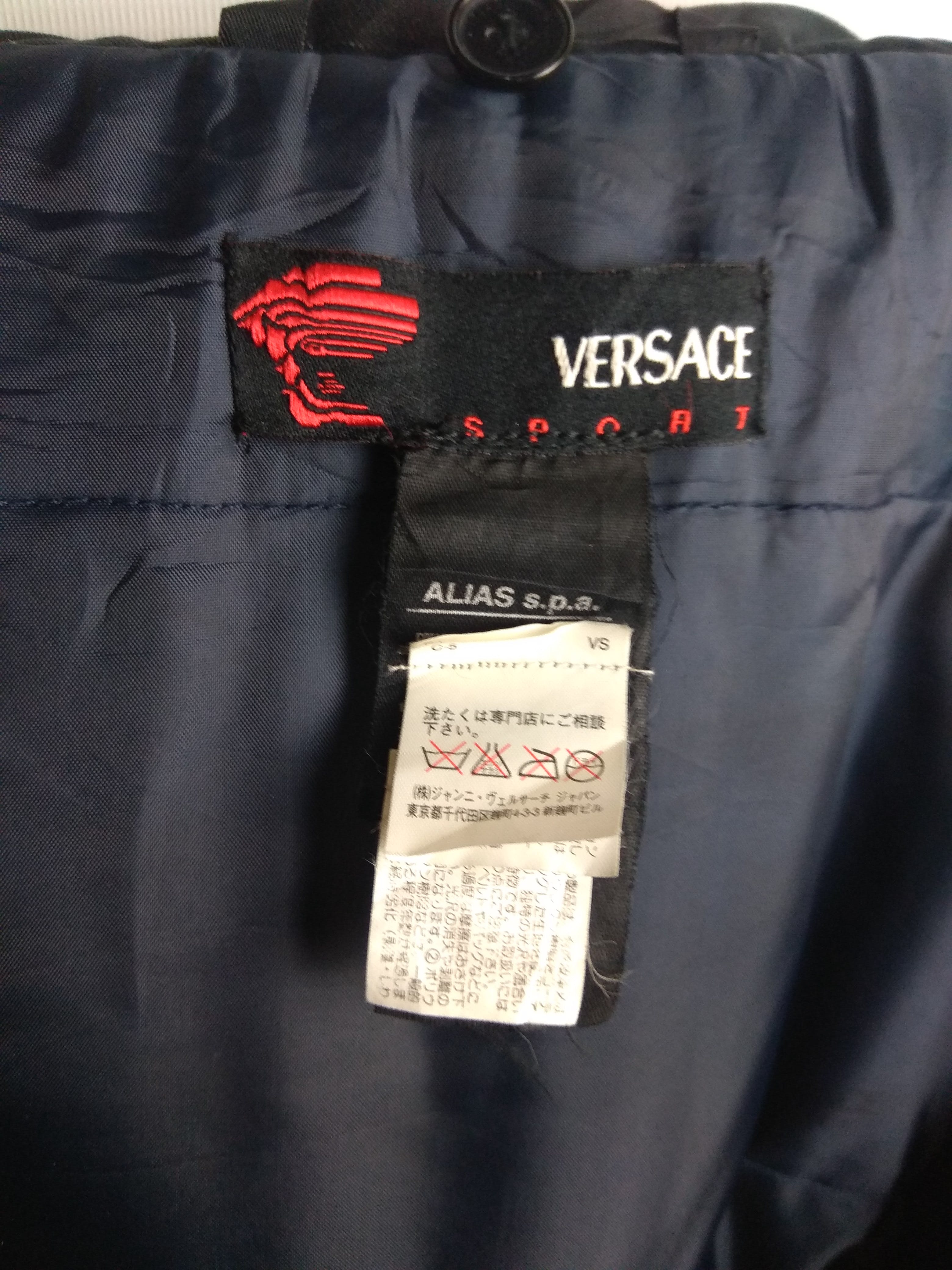 rare!! versace sports 'thermore' knee length jacket - 3