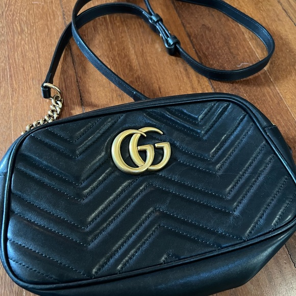 Gucci Marmont Small Crossbody Bag Black Leather - 10