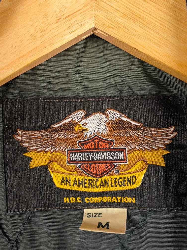 Vintage - Vintage Harley Davidson Embroided Logo Bomber Jacket - 7