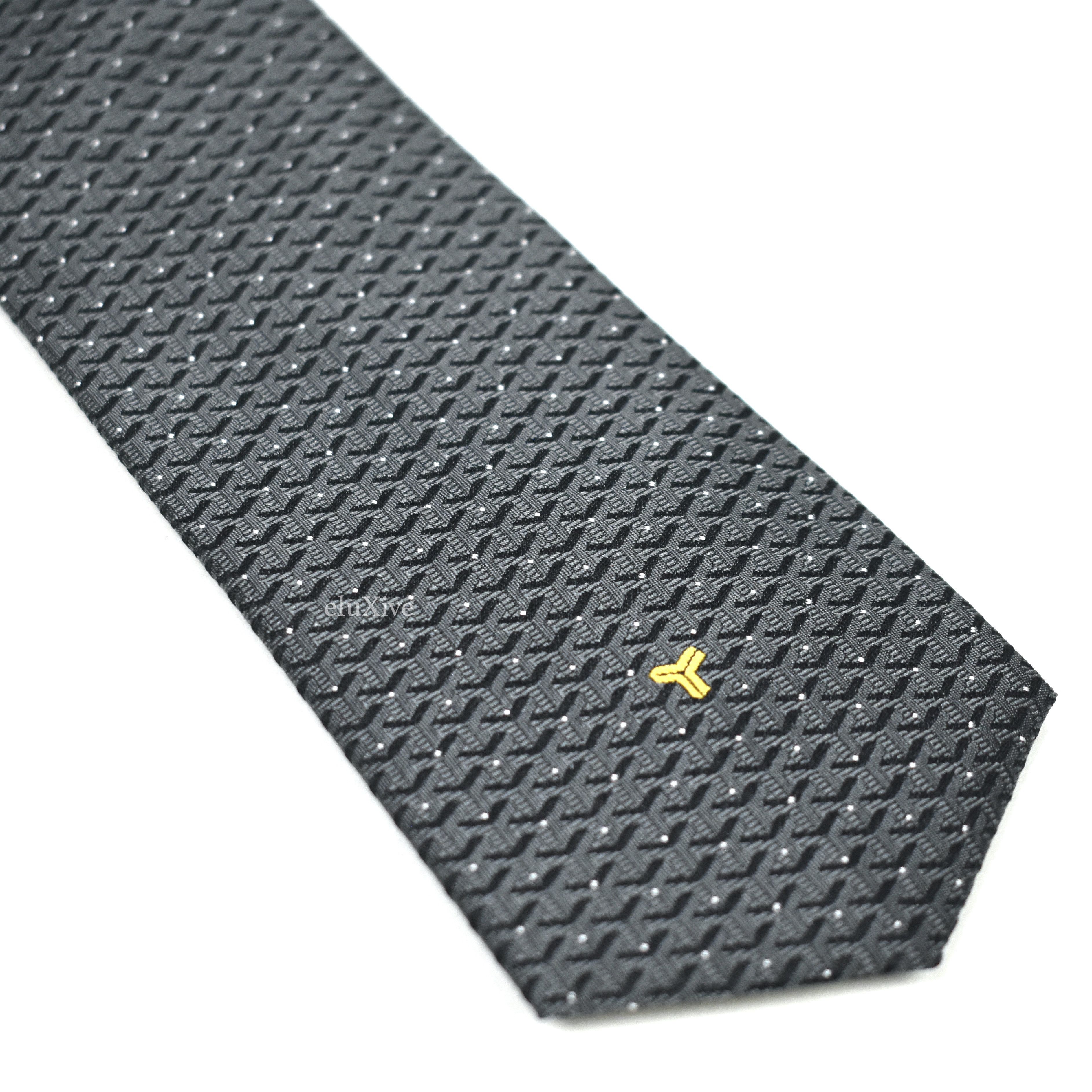 Goyard Eldredge Monogram Woven Silk Tie Gray - 3