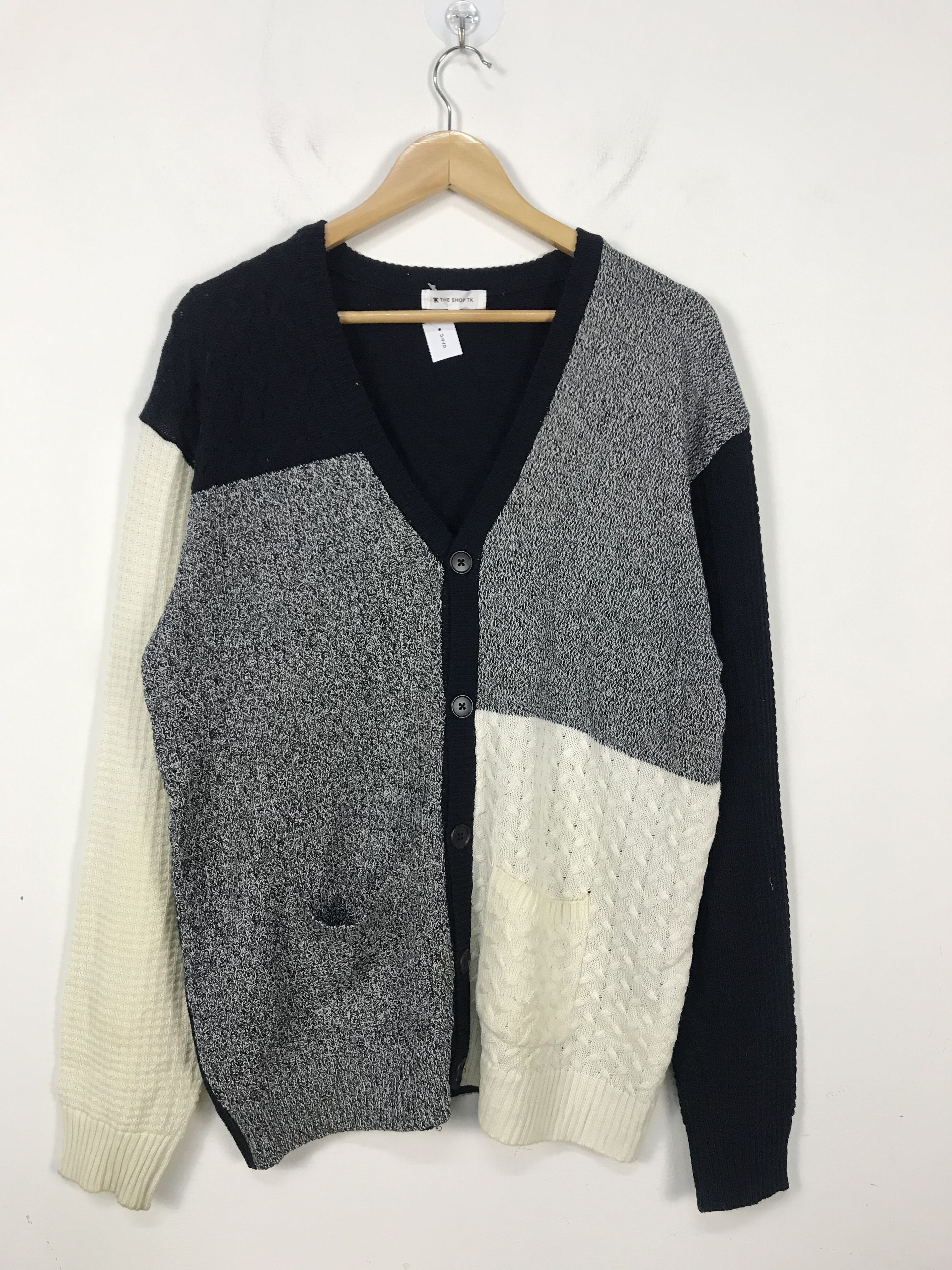 Homespun Knitwear - TK Takeo Kikuchi Abstract Multicolor Knit Cardigan #2710 - 1