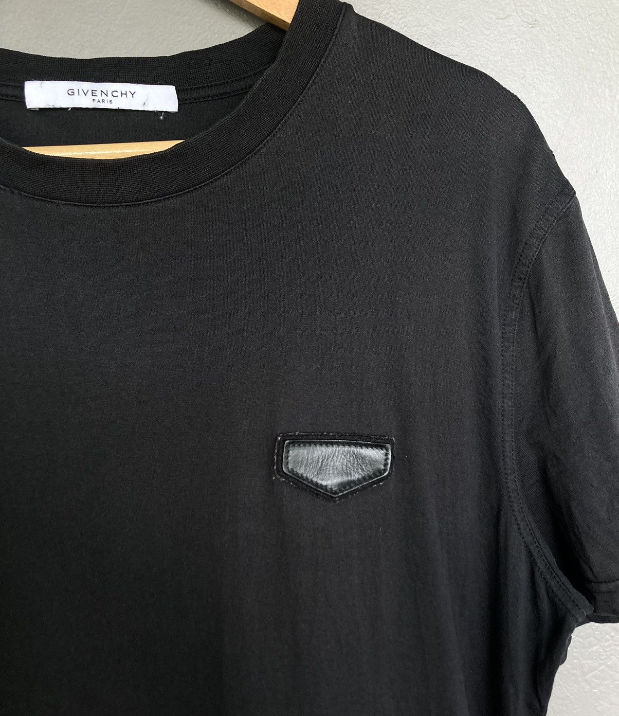 Givenchy Leather Patch Logo Slim Tee - 3