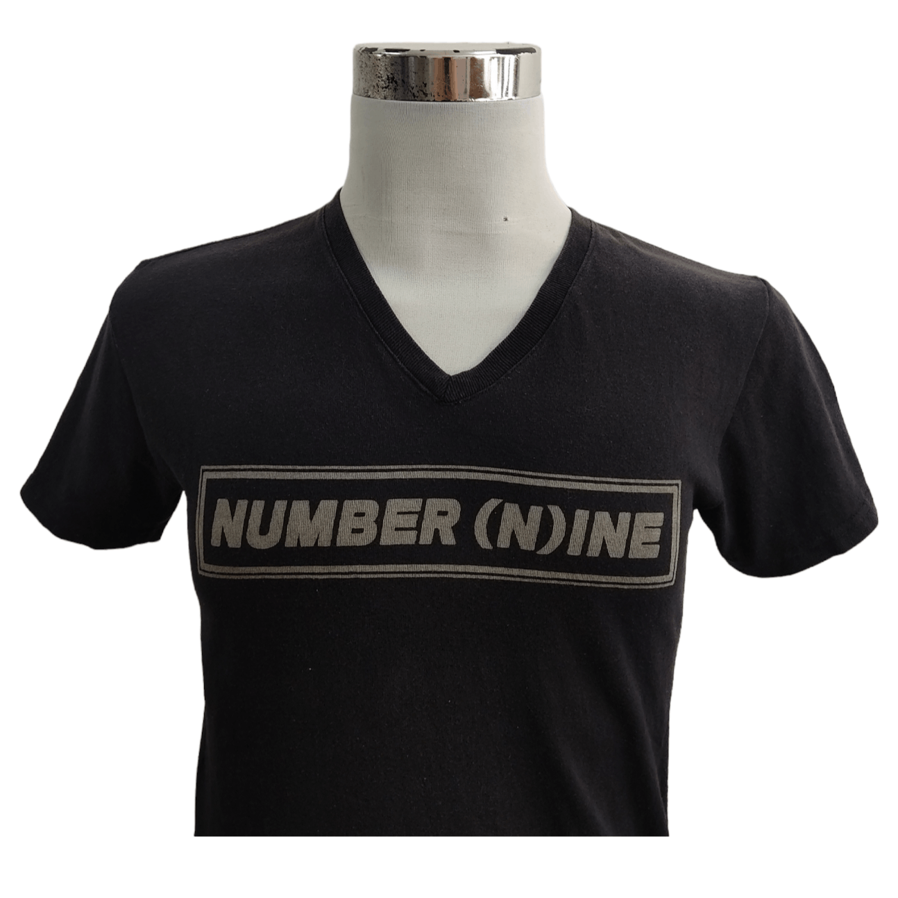 Number (N)ine Denim SpellOut Box V-neck T-shirt - 2