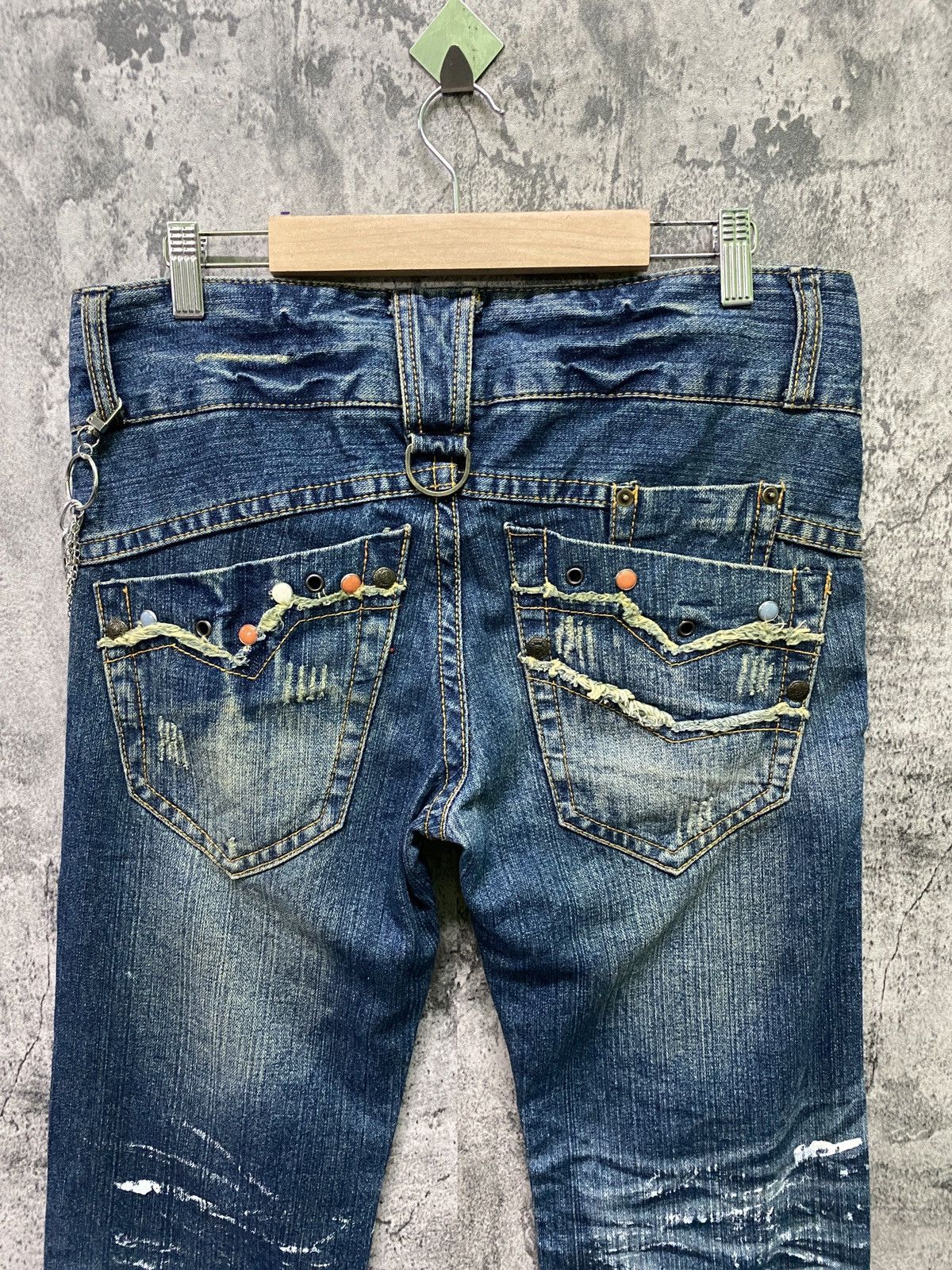 Japanese Brand - Japan BS RAW Distressed Paint Splash Pants - 11