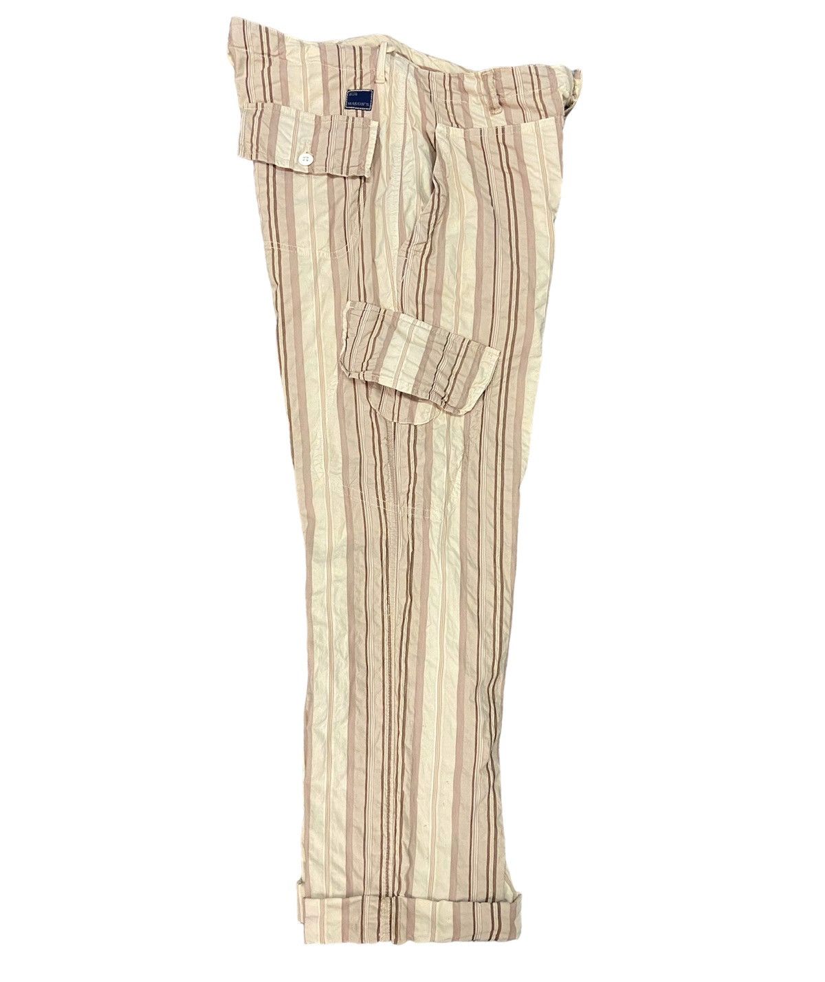 Masons - Mason’s Wrinkles Striped Cargo Pants - 3