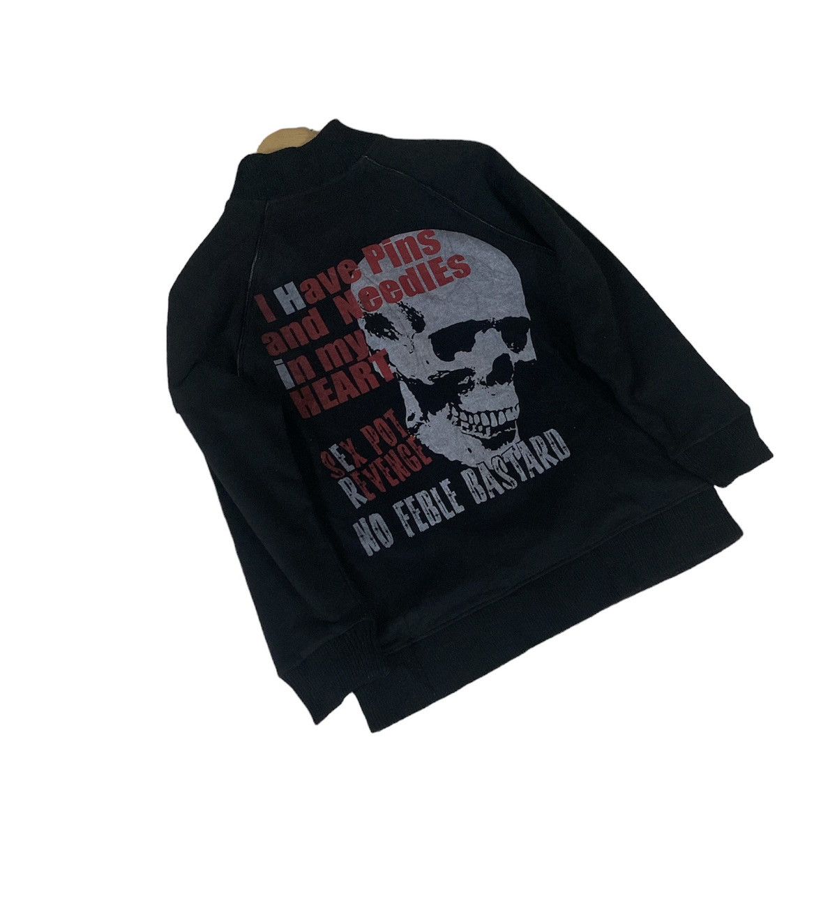 If Six Was Nine - Sex Pot Revenge Punk Skull Button Up Cotton Jacket Fit S - 1