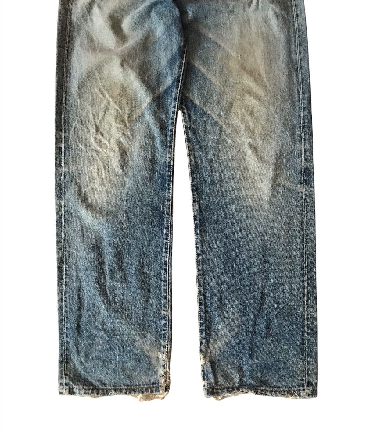 EVISU BY YAMANE DISTRESSED SELVEDGE JEANS - 3