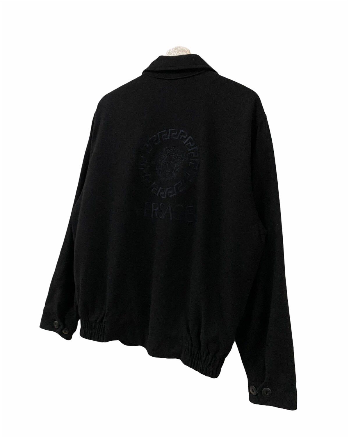 Vtg🔥Versace Triple Black Logo Medusa Embroidery Logo - 14