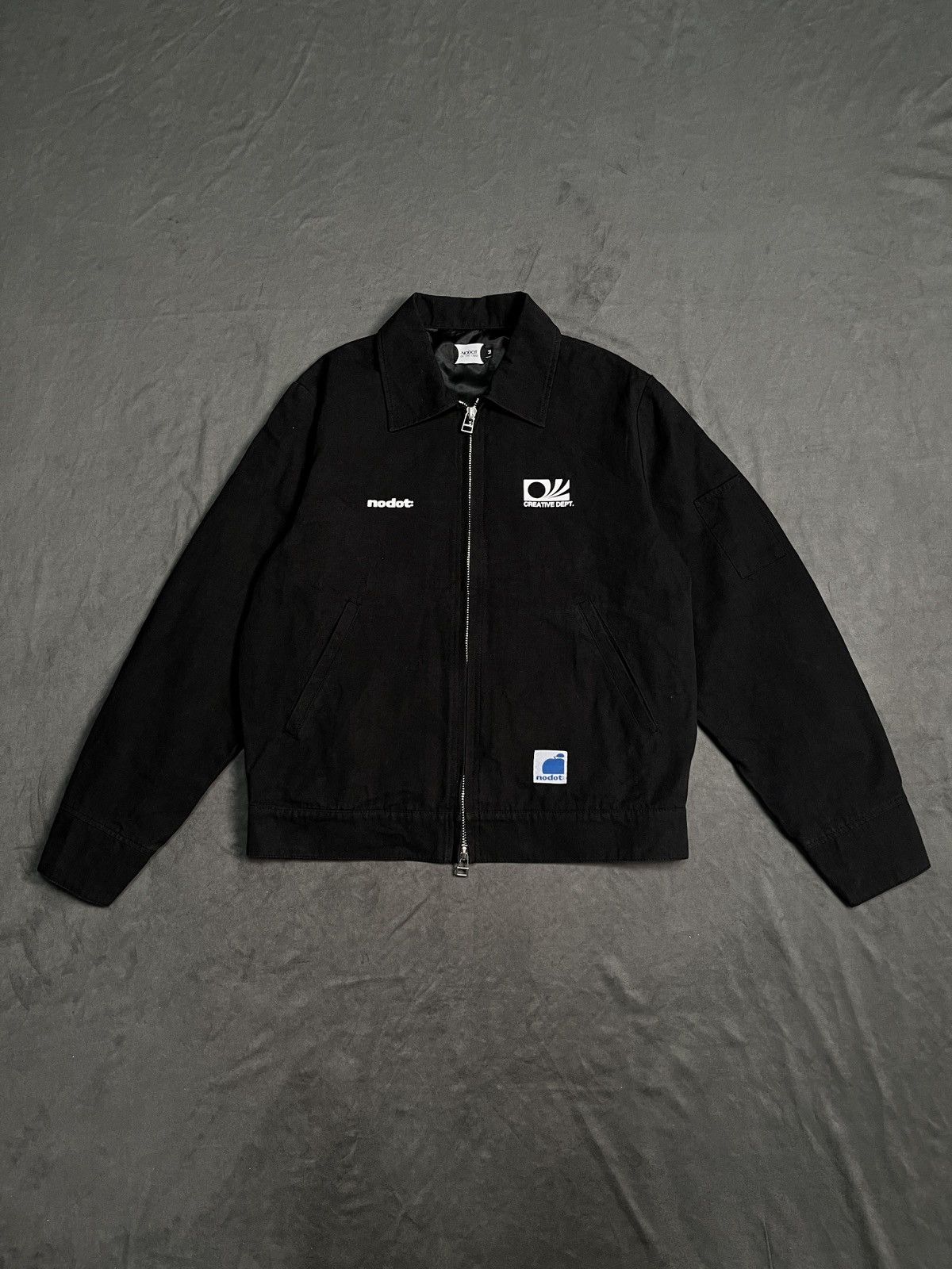 Hype - Nodot Y2k Two Way Zipper Black Workwear Jacket Medium - 1