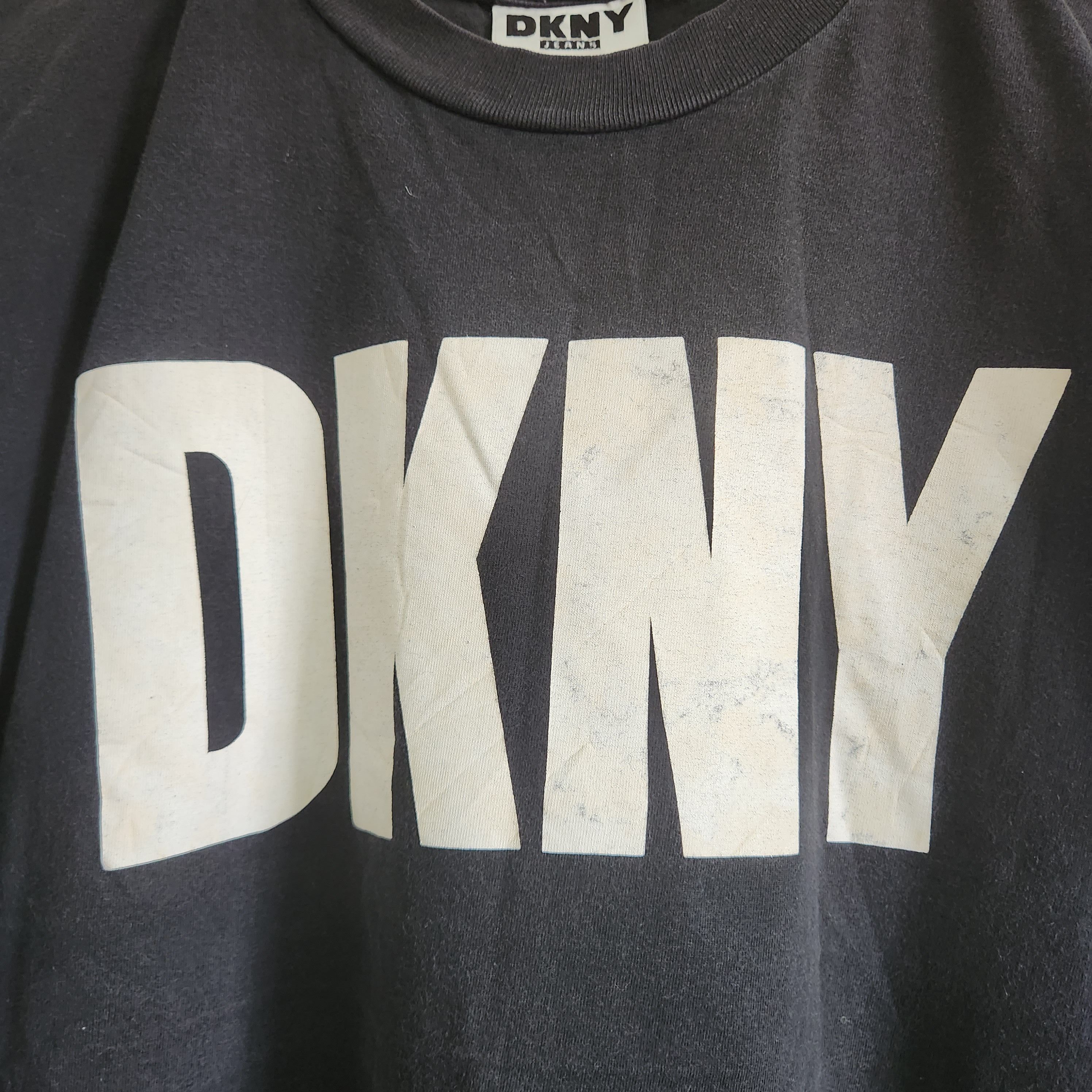 Vintage 1980s DKNY Big Logo Printed Single Stitches - 14