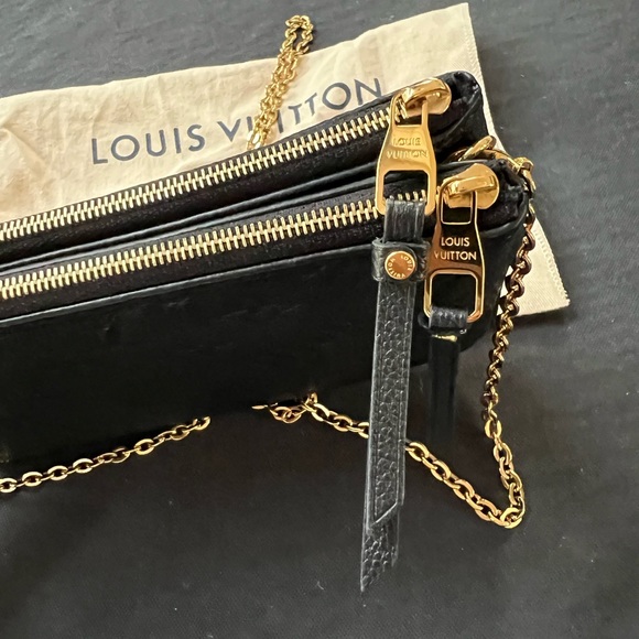 LOUIS VUITTON Empreinte Double Zip Pochette Black Bag - 9