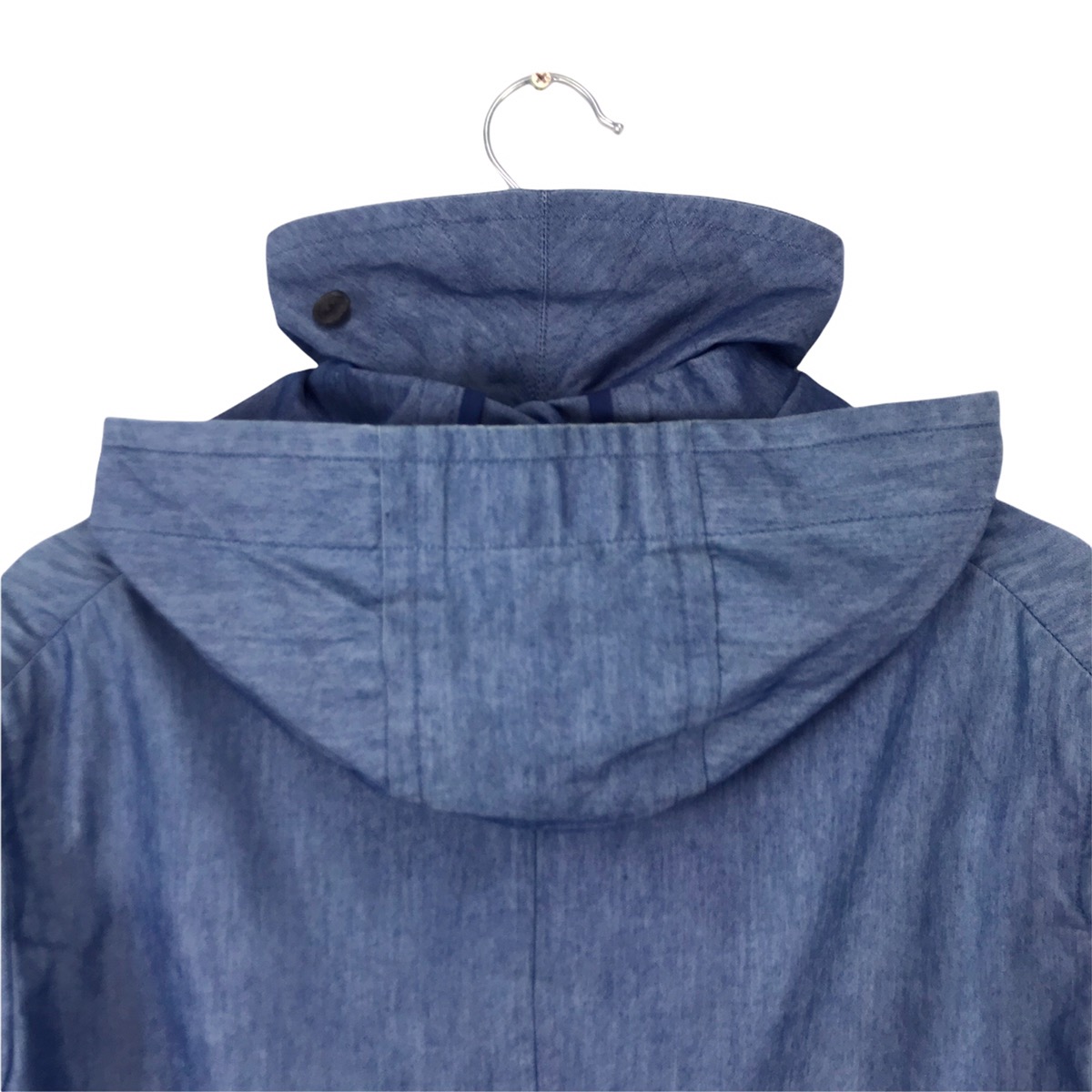 Blue Denim Hoodie Chambray Jacket - 9