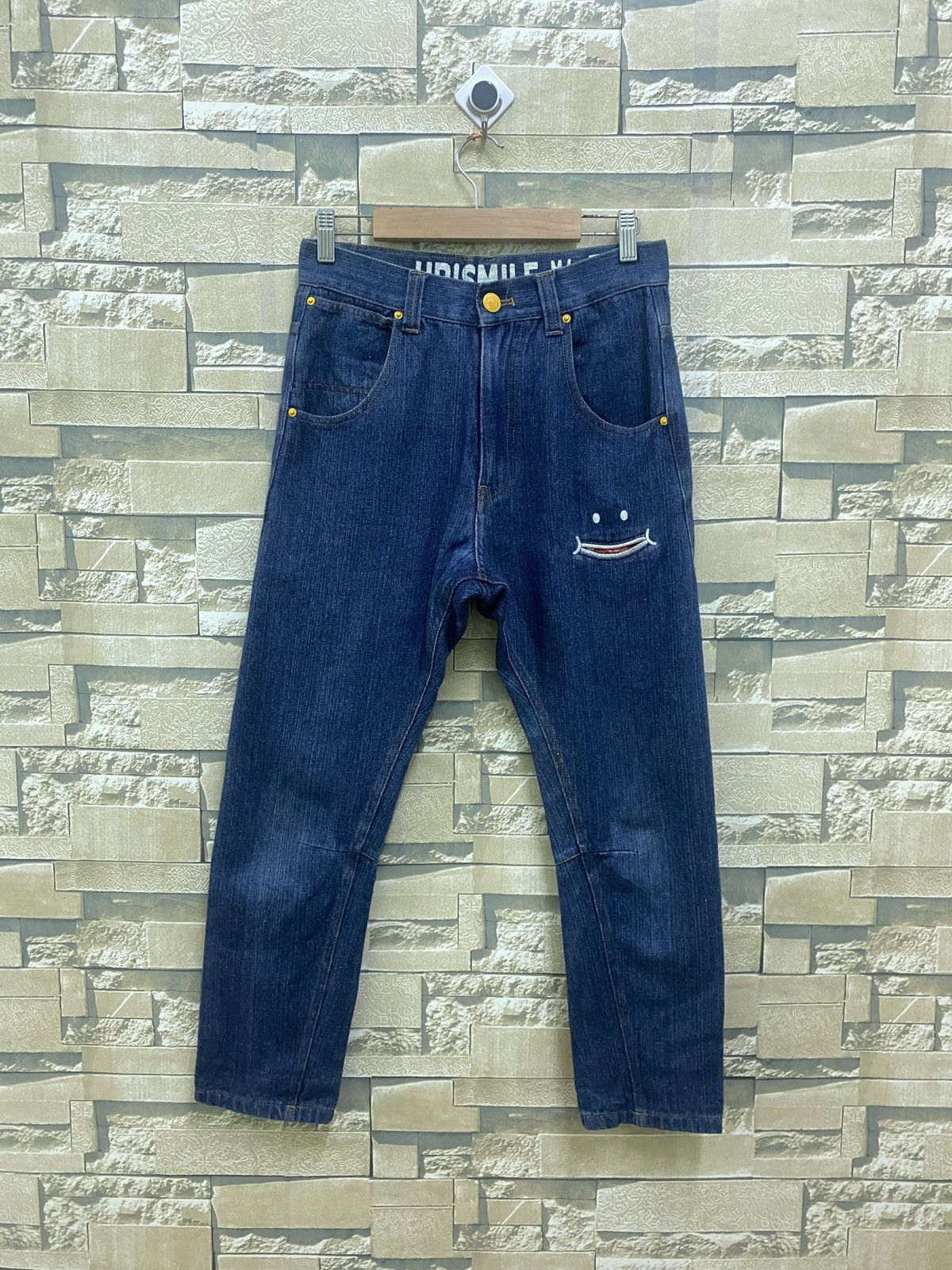 Designer - UPSMILE X RHP Smiley Pocket Hysteric Glamour Style Denim - 2